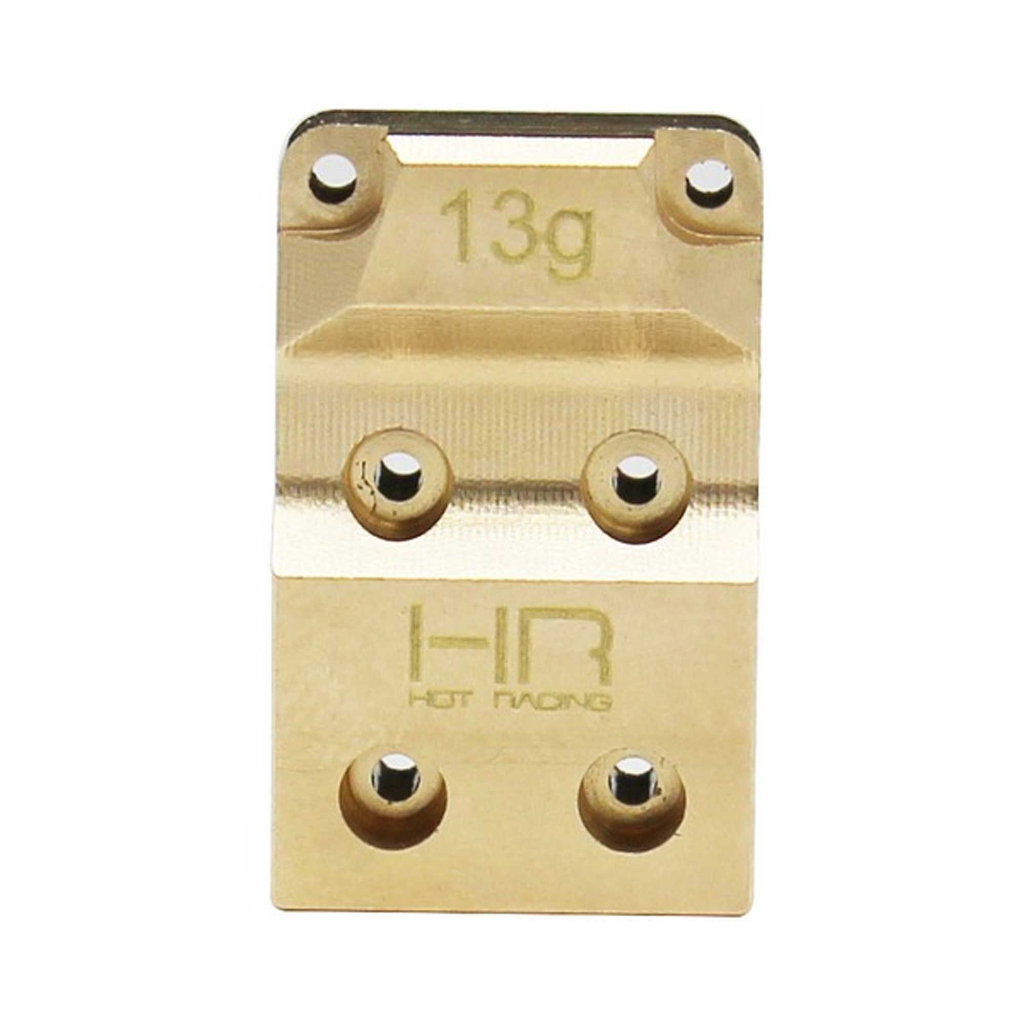 Hot Racing Brass Diff Cover w/ Stainless Steel Skid Plate: SCX24-HRASXTF12CP