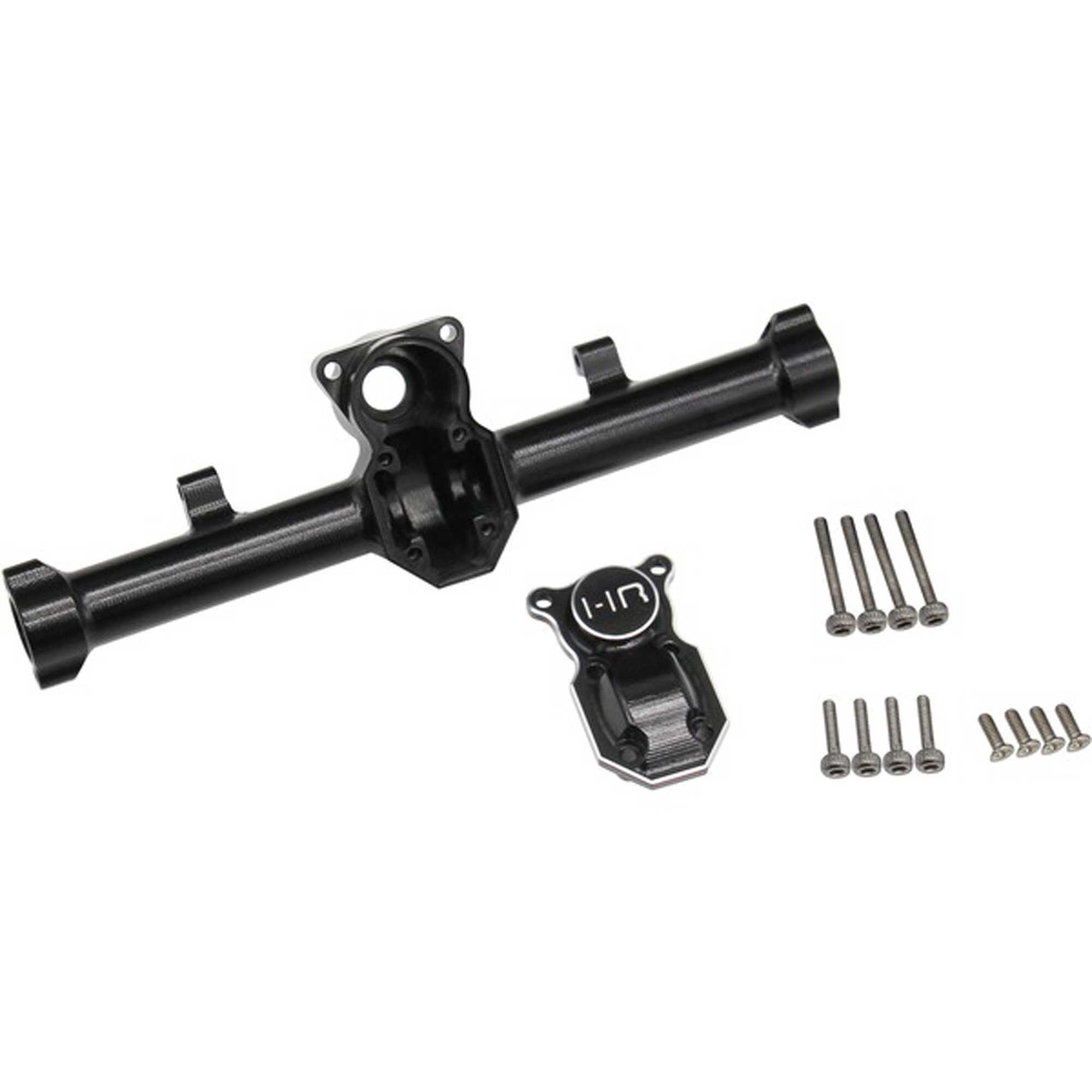 Hot Racing Rear Axle Aluminum Case: SCX24-HRASXTF1301