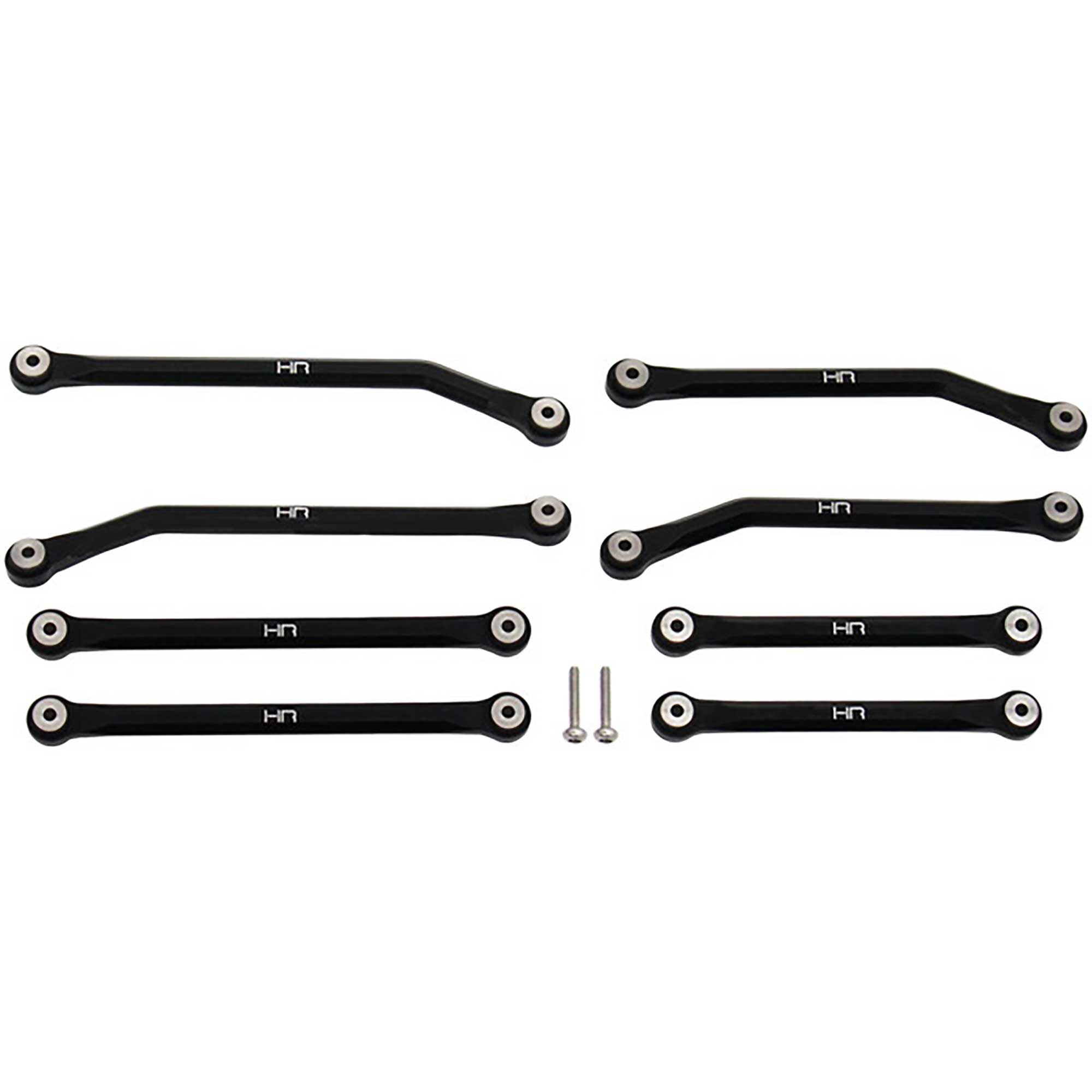 Hot Racing Aluminum High Clearance 4 Link Set for 5.26 (133.7mm) Wheelbase: SCX24 C10, JLU, Bronco-HRASXTF133HFJ01