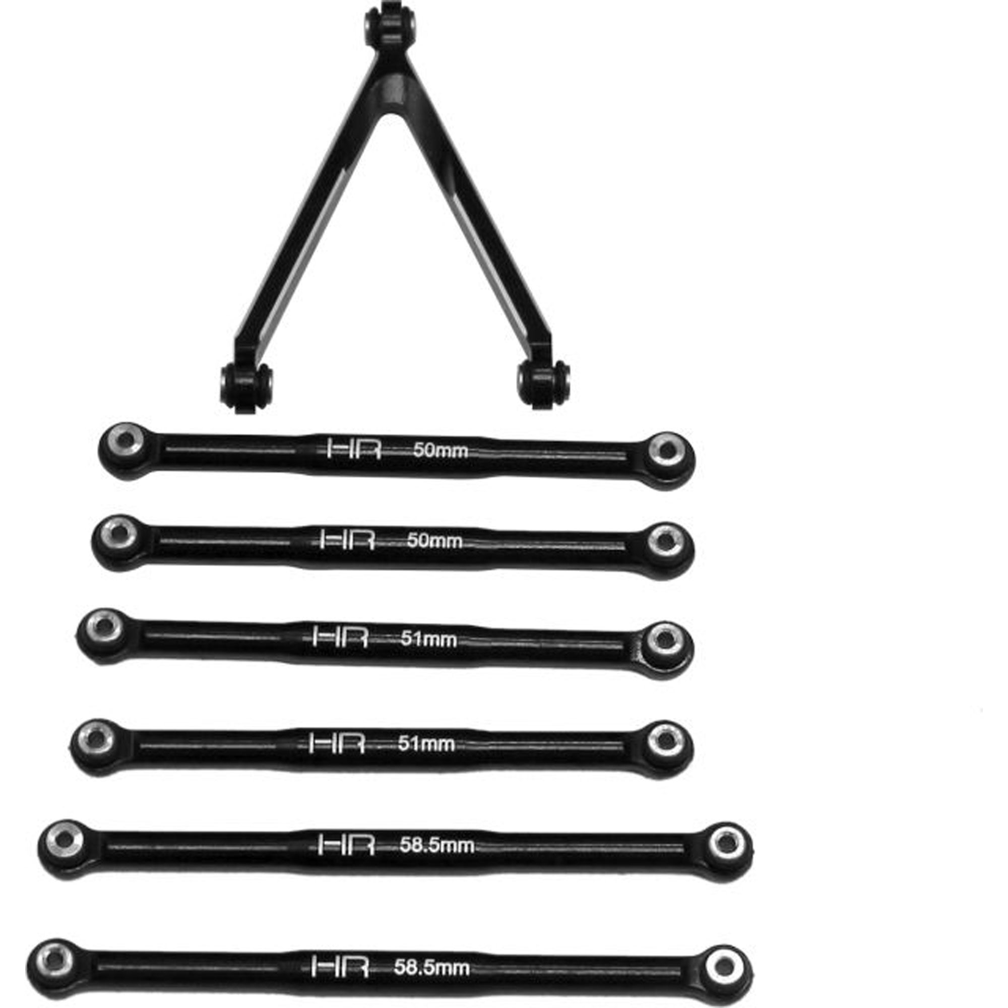 Hot Racing Aluminum Link Set for 5.26 (133.7mm) Wheelbase: SCX24 C10, JLU, Bronco-HRASXTF133J01