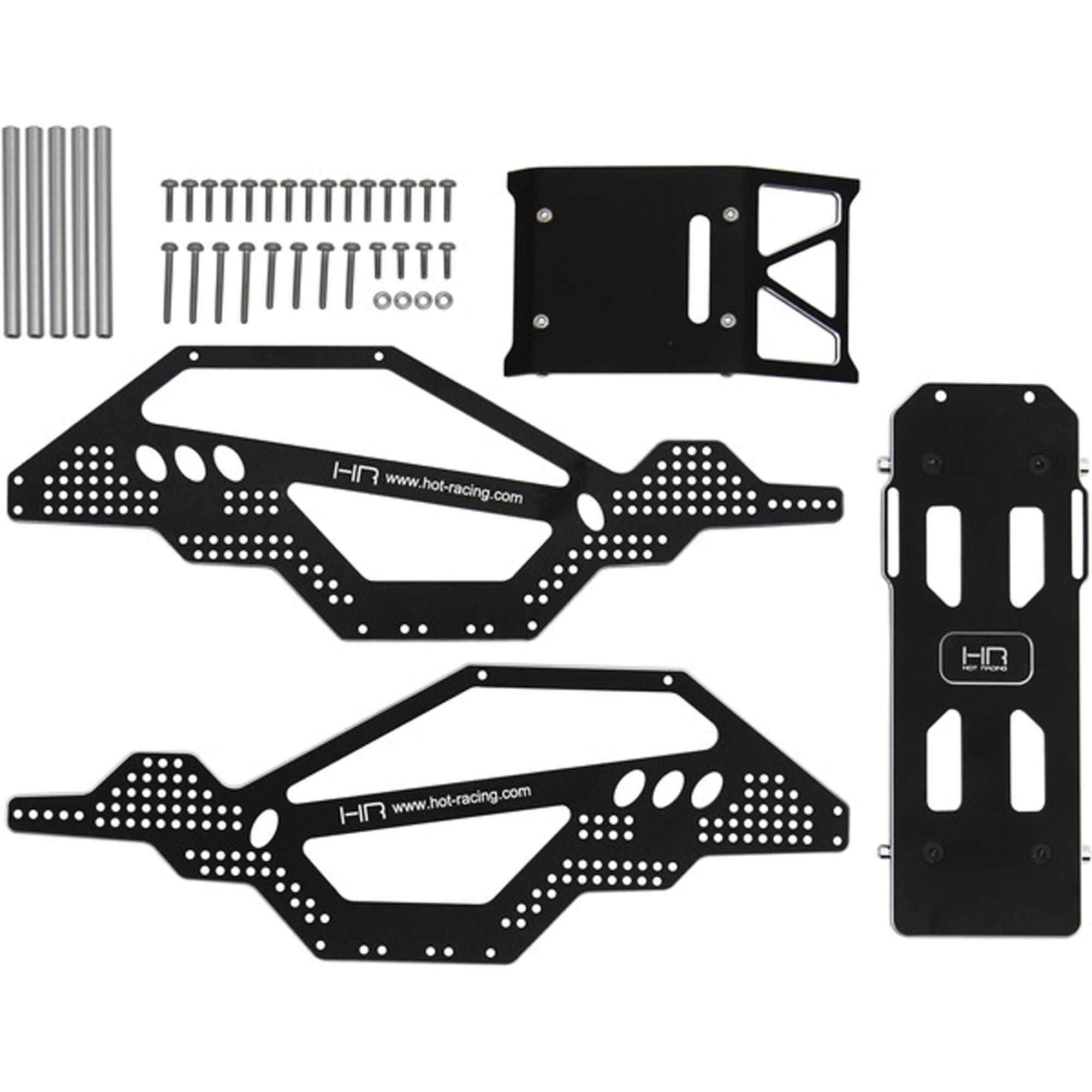 Hot Racing Aluminum Rock Racer Conversion Chassis: SCX24-HRASXTF14RR01