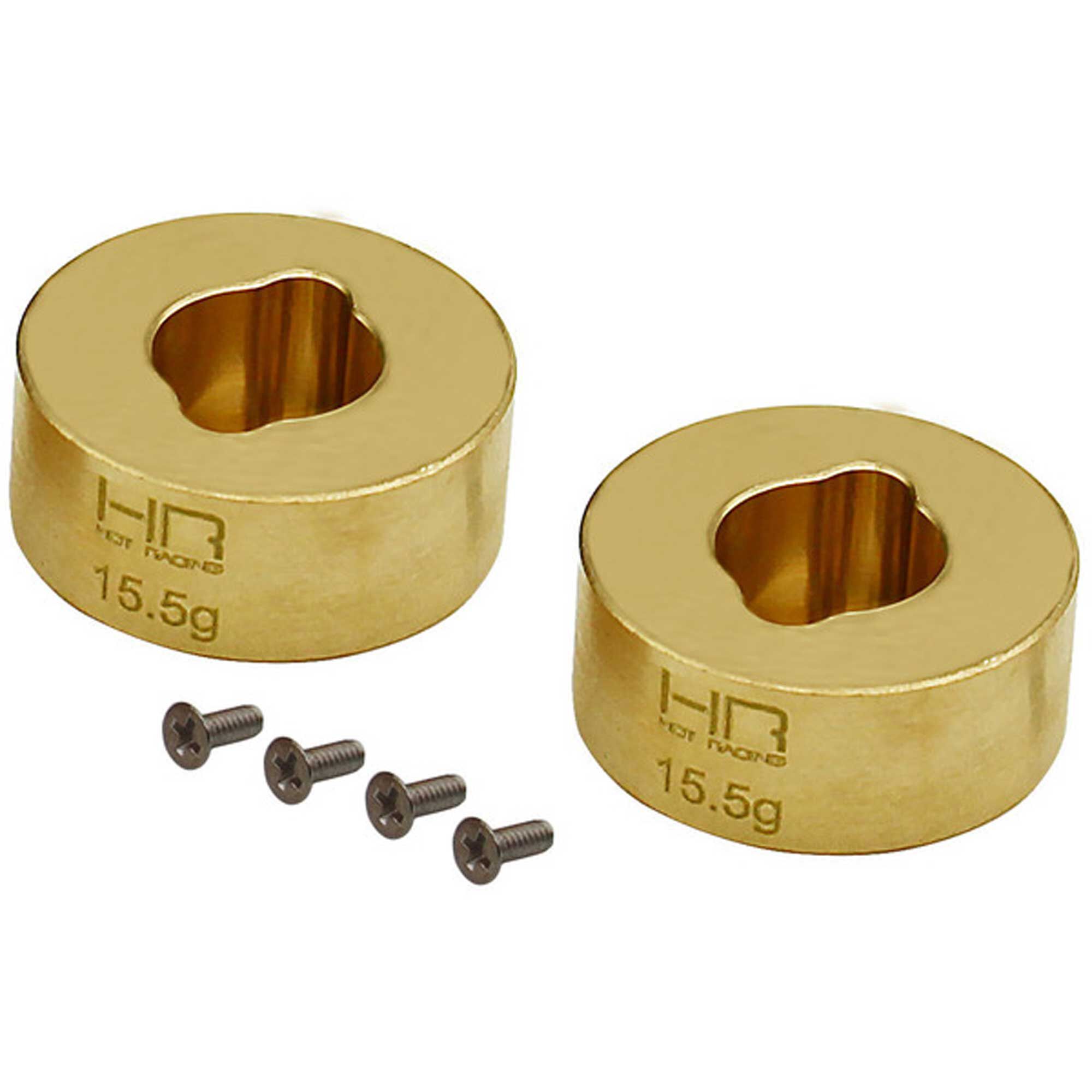 Hot Racing Brass Rear Hub 15.5g: SCX24, AX24-HRASXTF22H