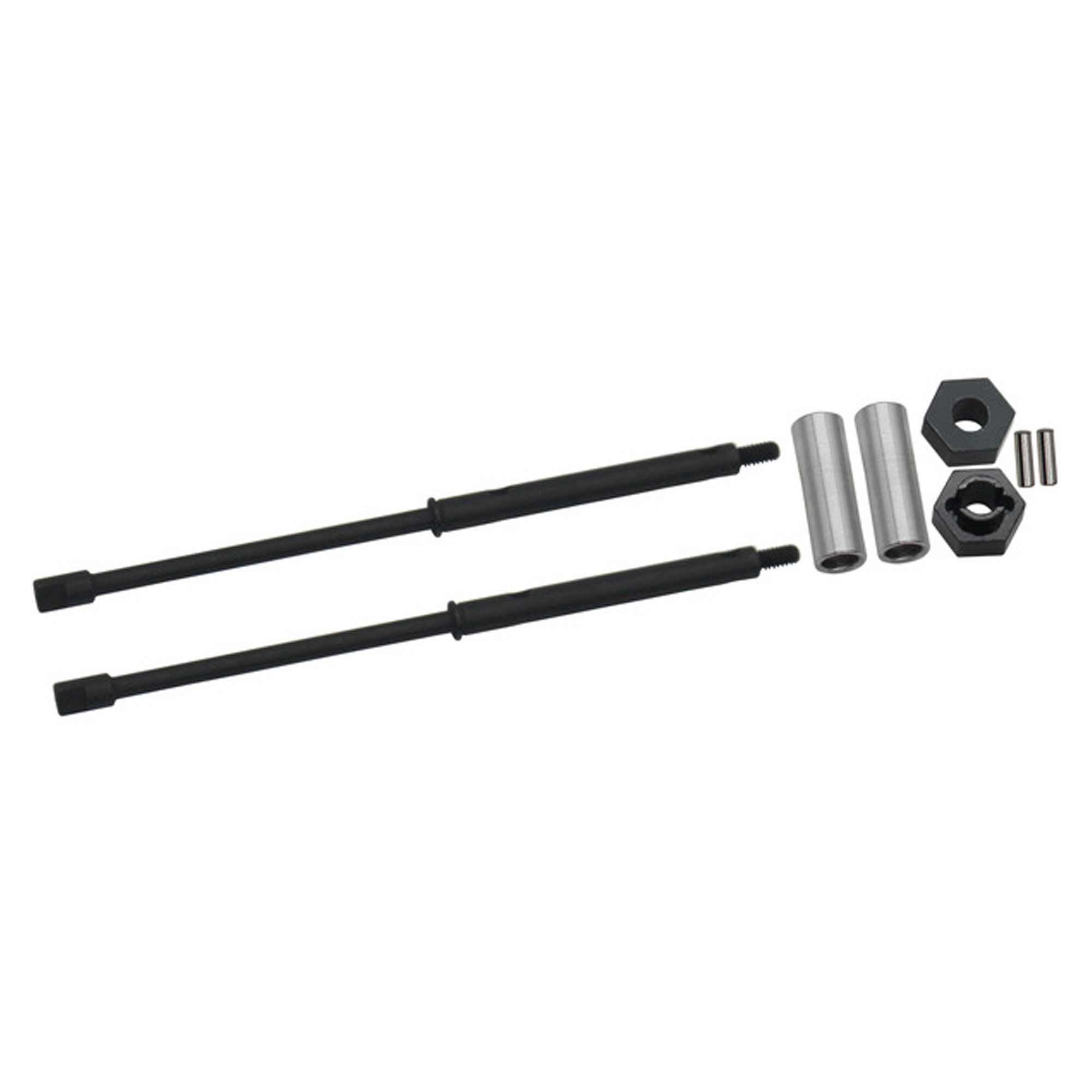 Hot Racing Dually Wheels Steel Drive Rear Axles: SCX24, AX24-HRASXTF39WD