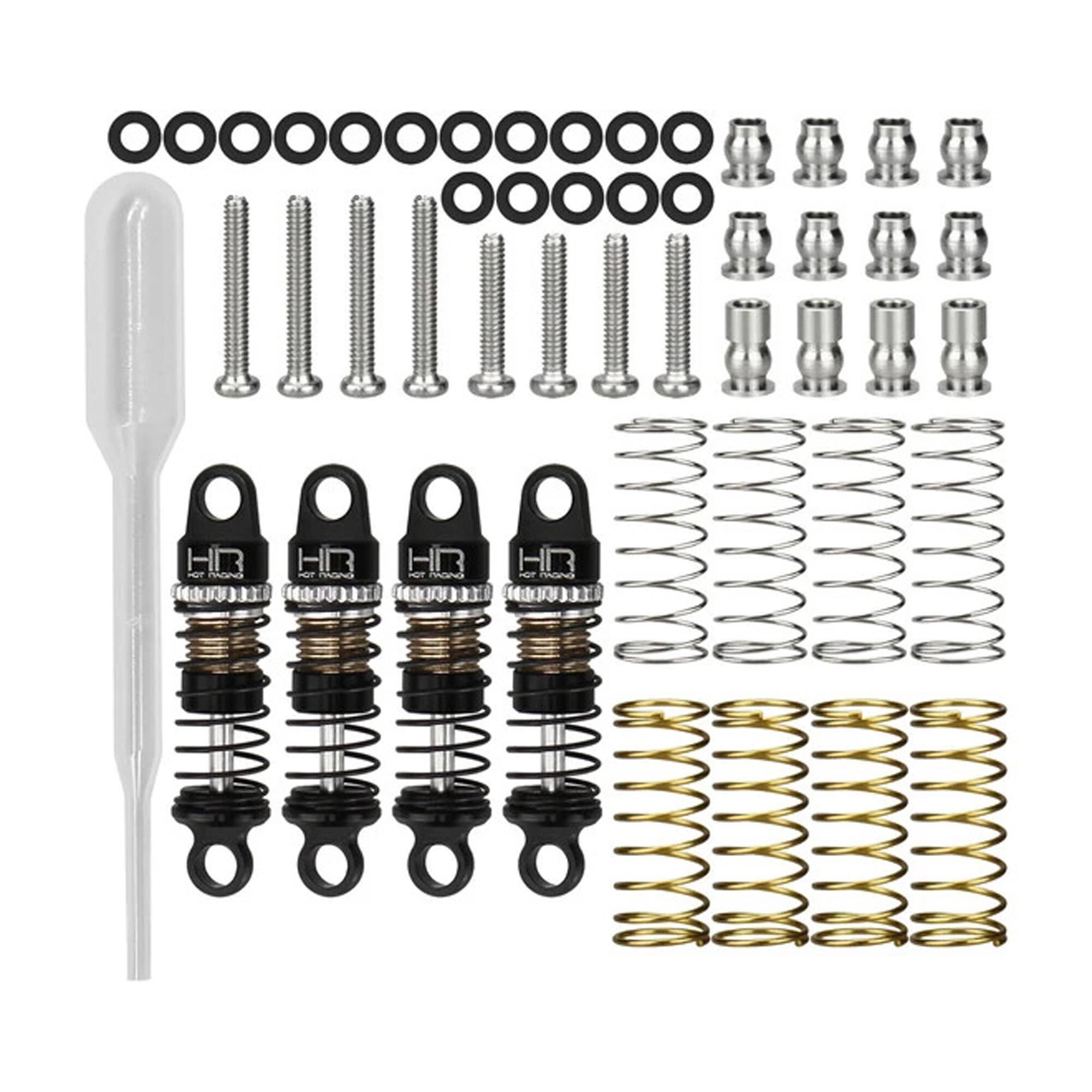Hot Racing 22mm Aluminum Heavy Duty Oil Shocks, 1:30 Axial SCX30 (4)-HRASXTY220XP