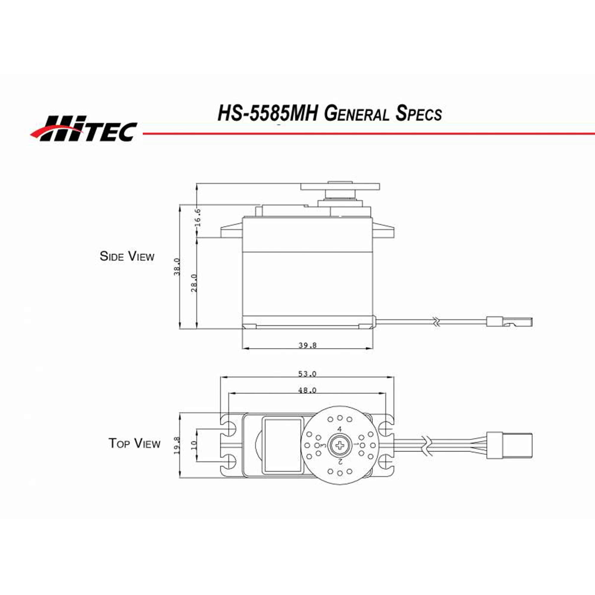 Hitec RCD Inc HS-5585MH Standard Digital HV High Torque Metal Gear Servo-HRC35585S