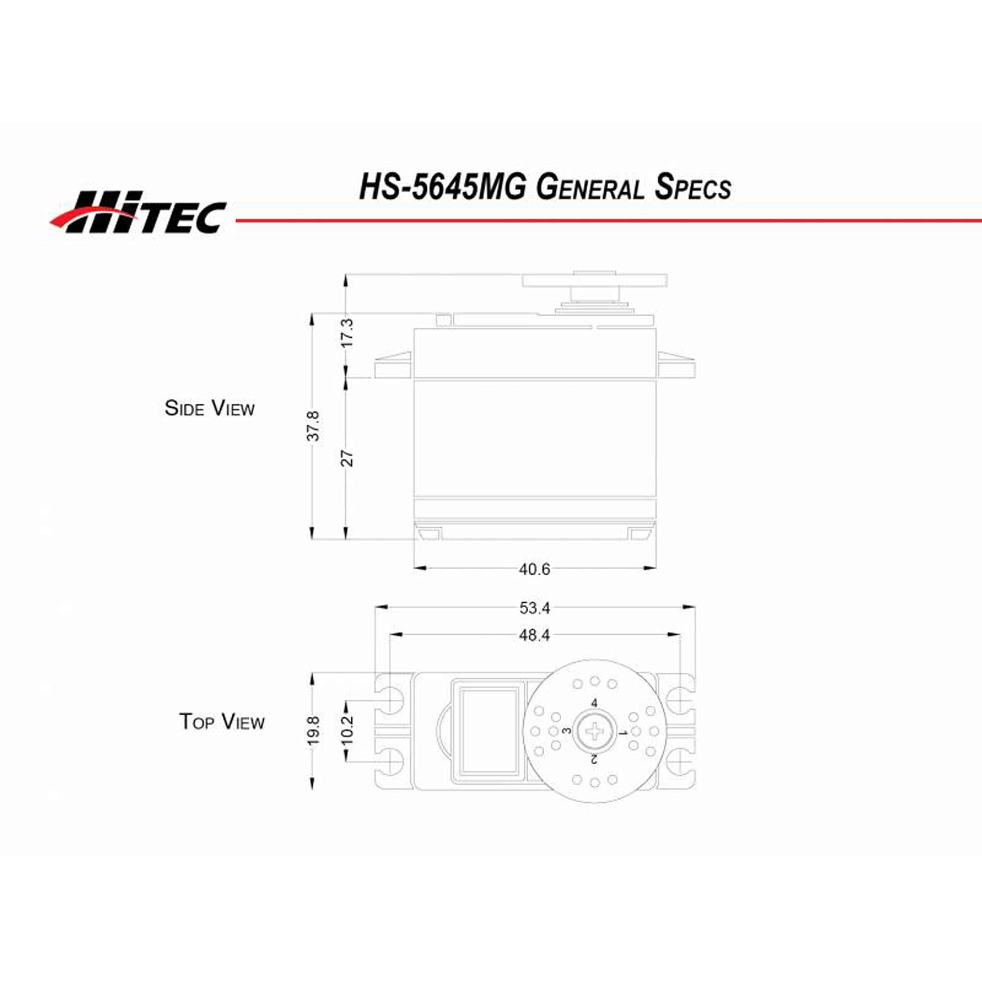 Hitec RCD Inc HS-5645MG Standard Digital High Torque Metal Gear Servo-HRC35645S