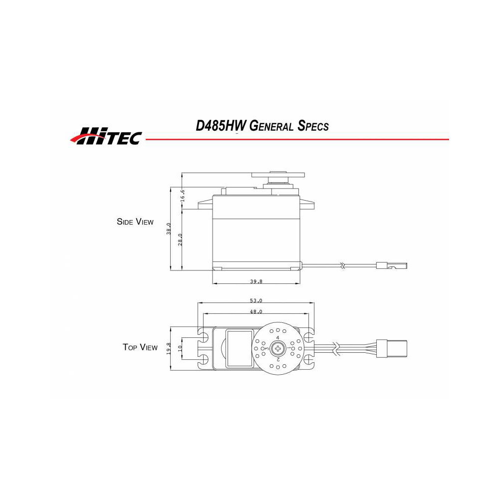 Hitec RCD Inc D485HW Standard Digital Wide Voltage Karbonite Gear Servo