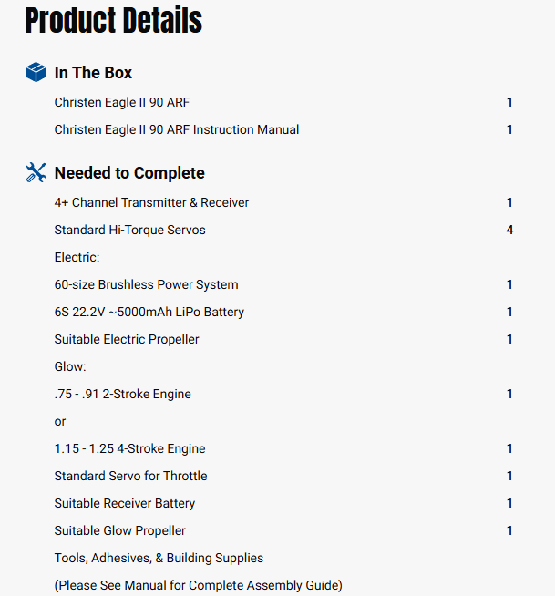 Hangar 9 Christen Eagle II 90 ARF, 54"-HAN5010