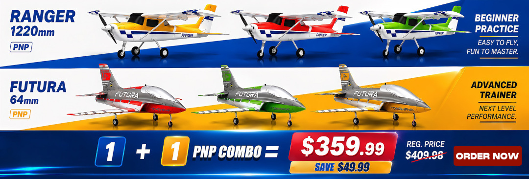 Fms Ranger FMS 1220mm Ranger EP V2 with Reflex V3 RTF / PNP Beginner RC Plane