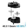 Injora Aluminum UD Transmission for TRX4M-INJ4M-55UD-BK