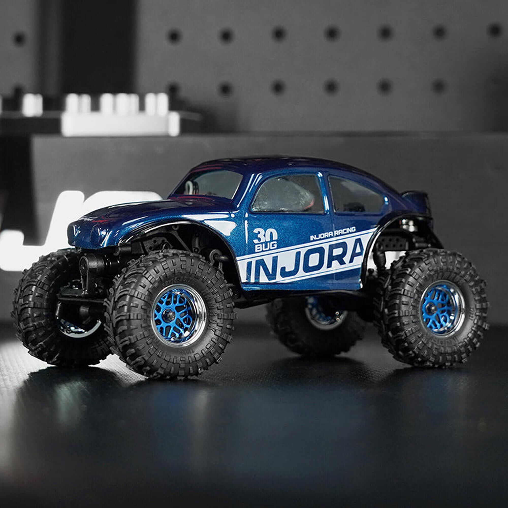 Injora 1:30 BUG30 Rock Crawler Body, Blue, 1:30 Axial SCX30-INJBUG30-BL