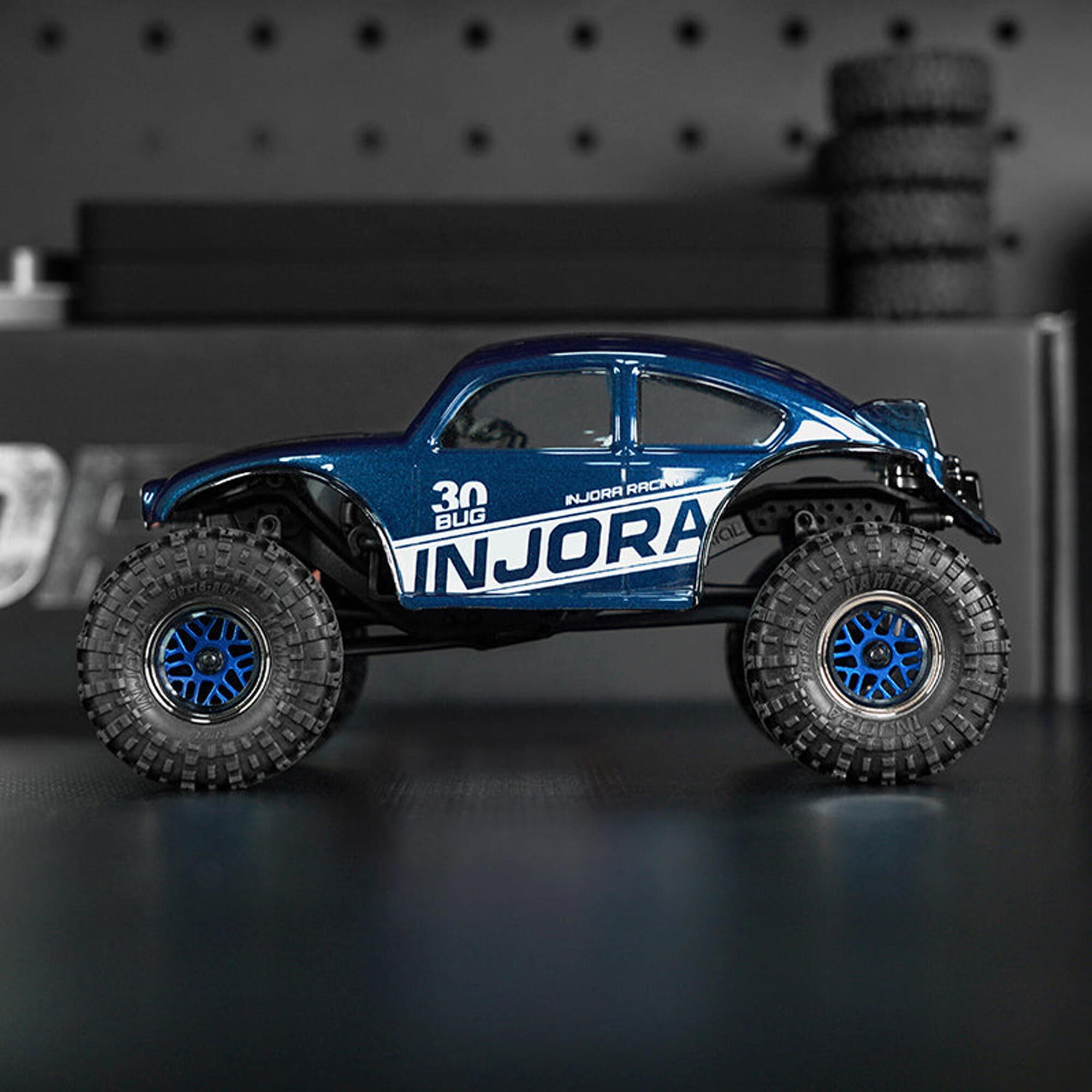 Injora 1:30 BUG30 Rock Crawler Body, Blue, 1:30 Axial SCX30-INJBUG30-BL