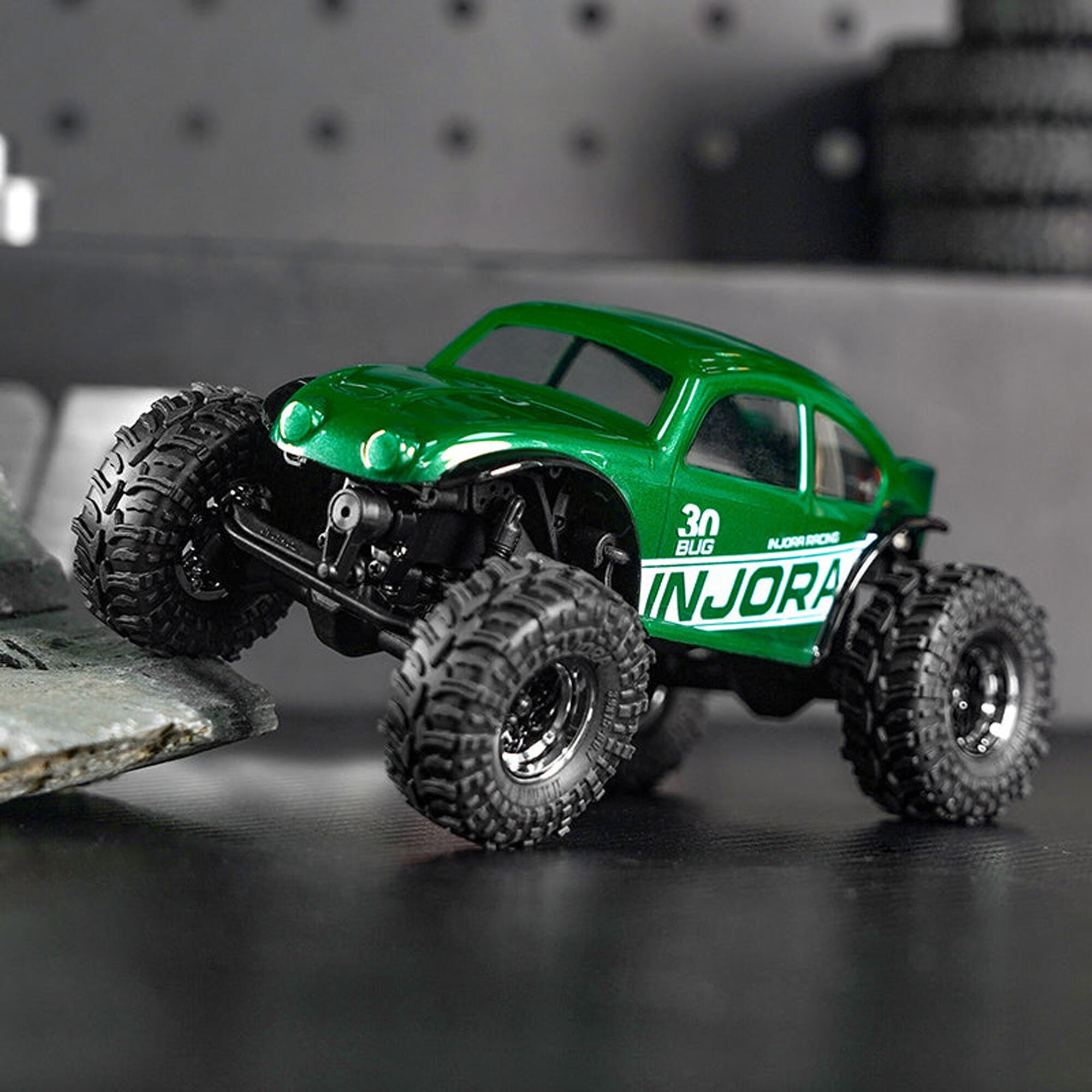 Injora 1:30 BUG30 Rock Crawler Body, Green, 1:30 Axial SCX30-INJBUG30-GN