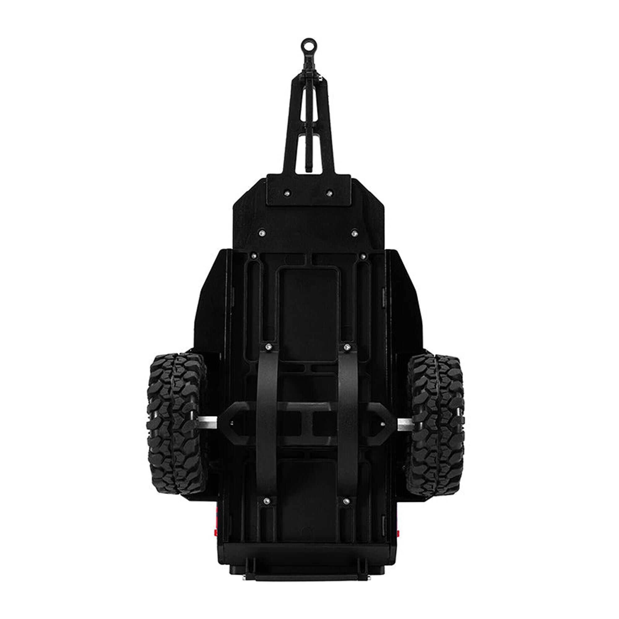 Injora 1:24 - 1:18 Off-Road Camping Trailer, Black/Red-INJDG-TC10BR