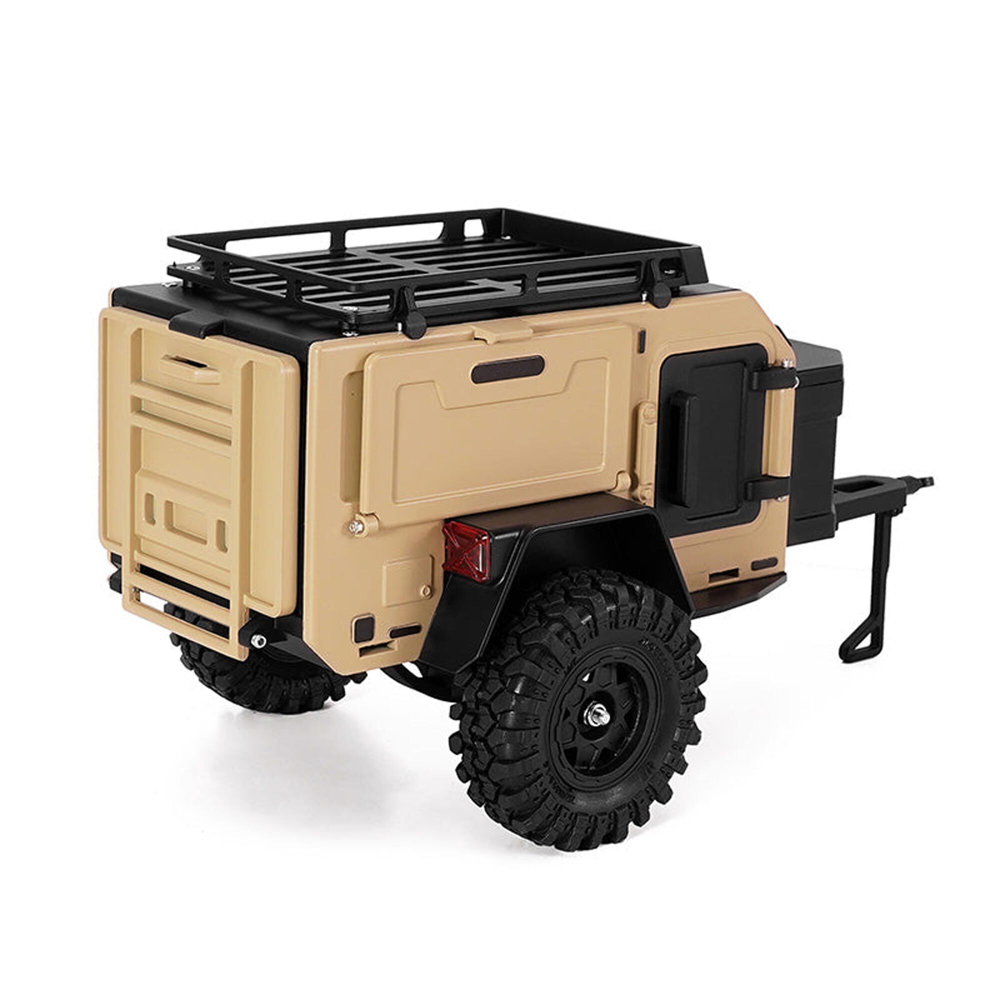 Injora 1:24 - 1:18 Off-Road Camping Trailer, Sandy Taupe-INJDG-TC10YE