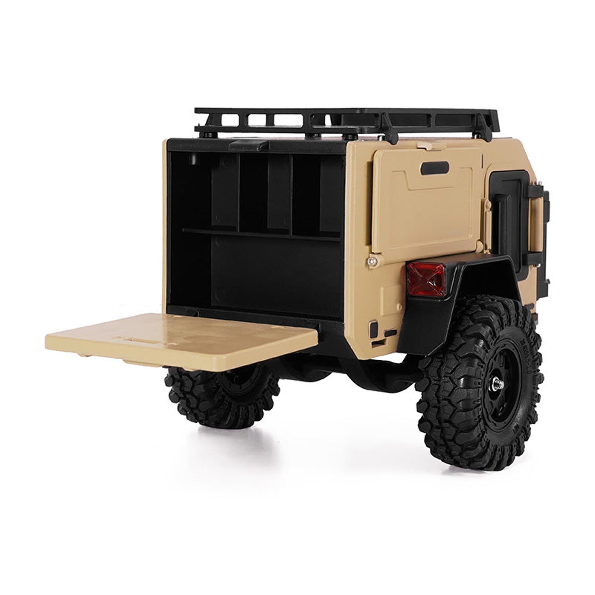 Injora 1:24 - 1:18 Off-Road Camping Trailer, Sandy Taupe-INJDG-TC10YE