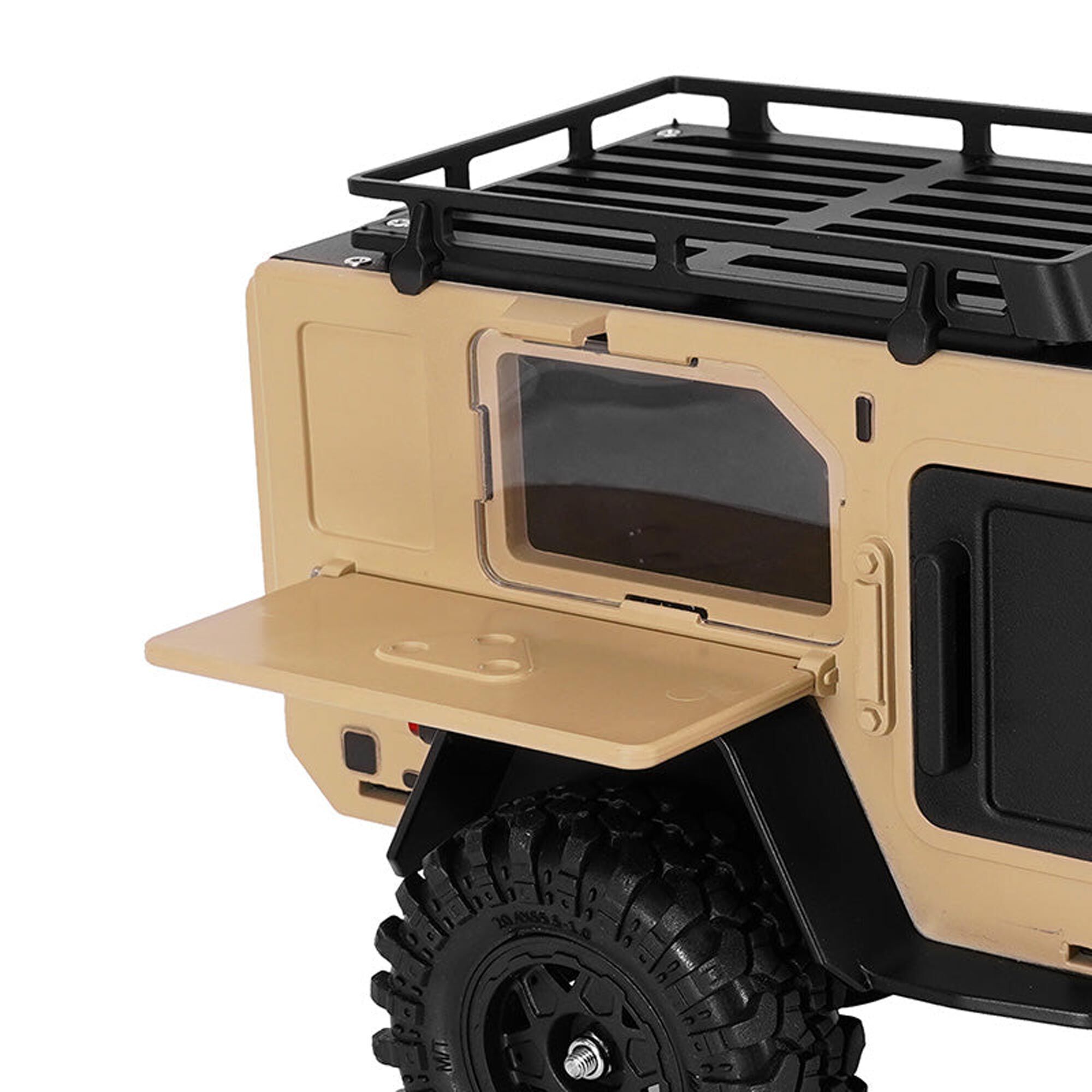 Injora 1:24 - 1:18 Off-Road Camping Trailer, Sandy Taupe-INJDG-TC10YE