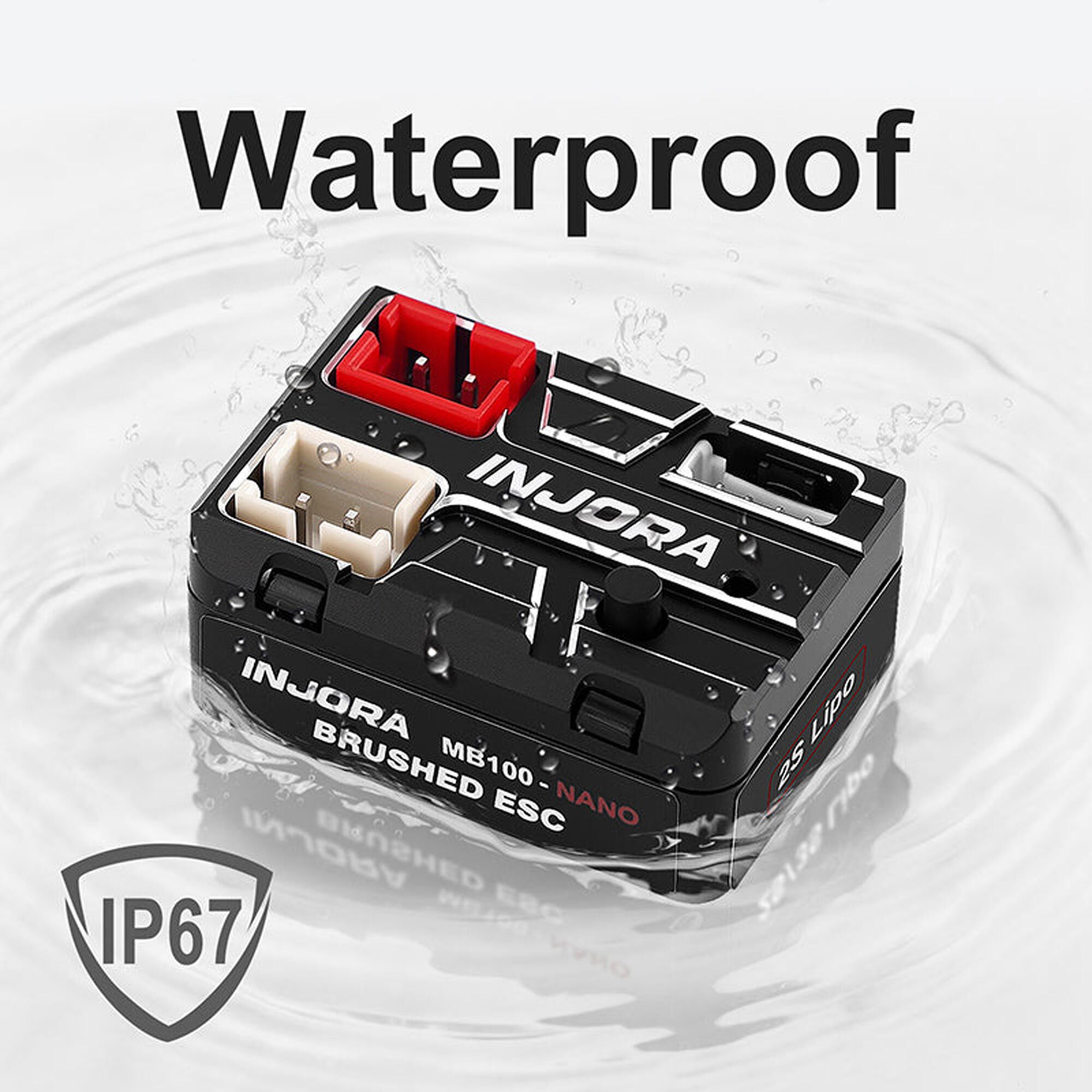 Injora MB100 NANO Waterproof Brushed Electronic Speed Control-INJMB100-NANO