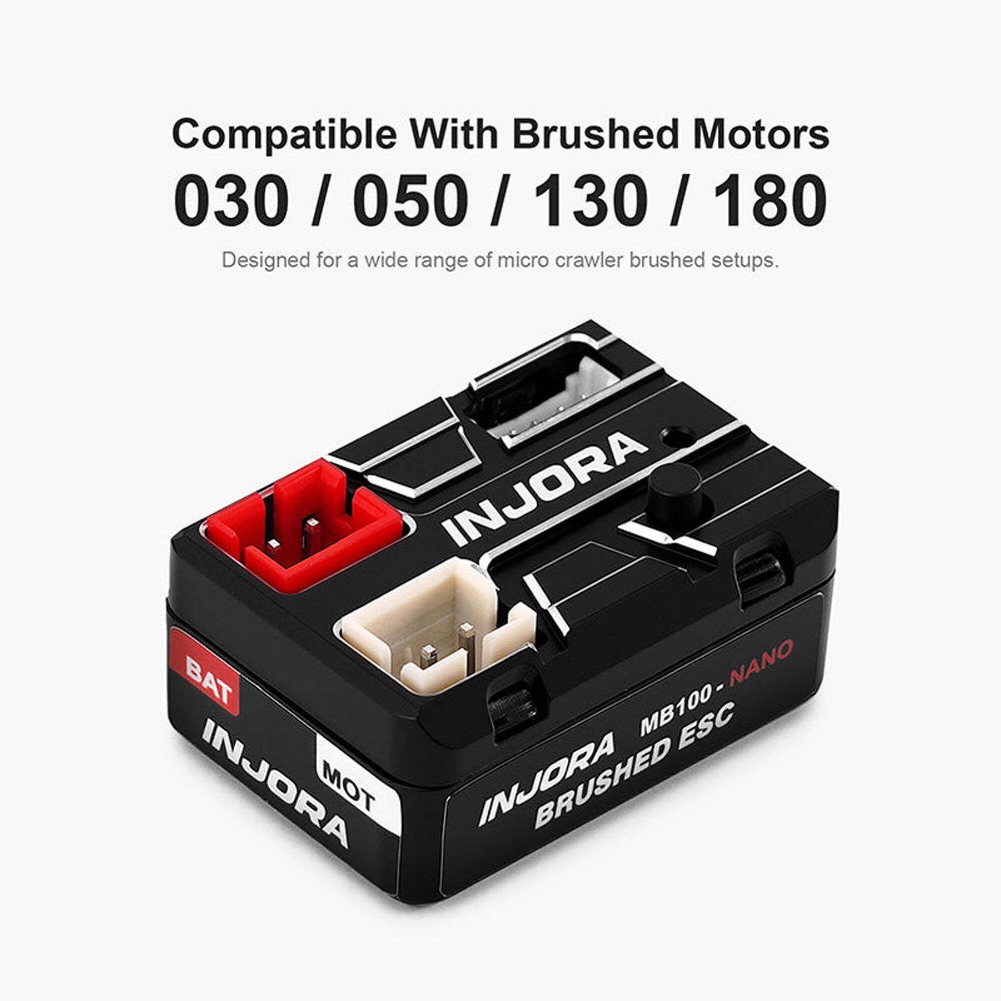 Injora MB100 NANO Waterproof Brushed Electronic Speed Control-INJMB100-NANO