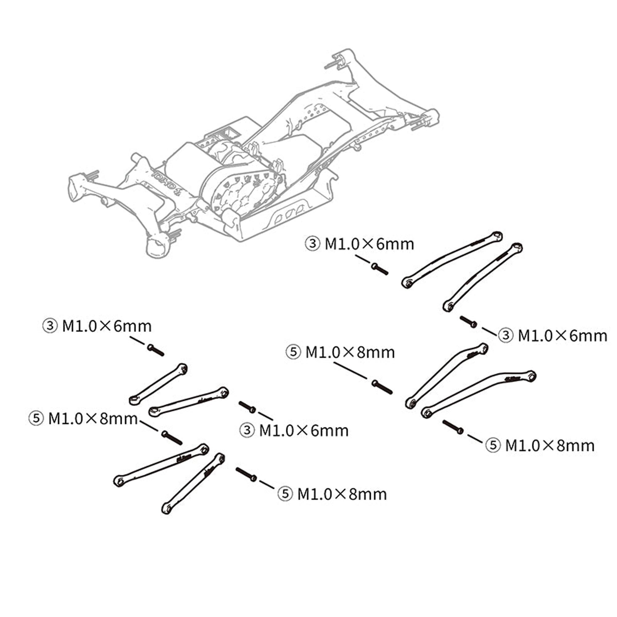Injora Alloy Steel Screw Kit, 1:30 Axial SCX30-INJSCX30-24