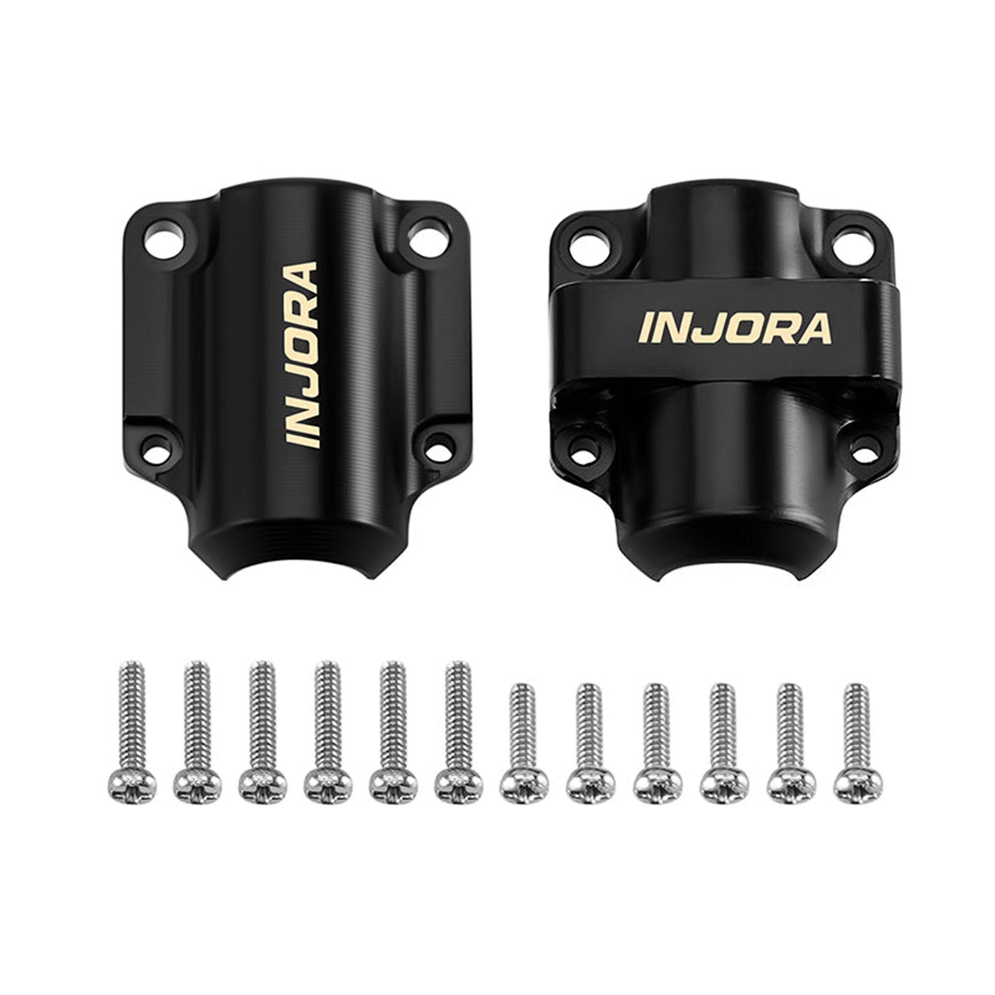 Injora Brass Differential Covers, Black, 1:30 Axial SCX30 (2)-INJSCX30-26BB