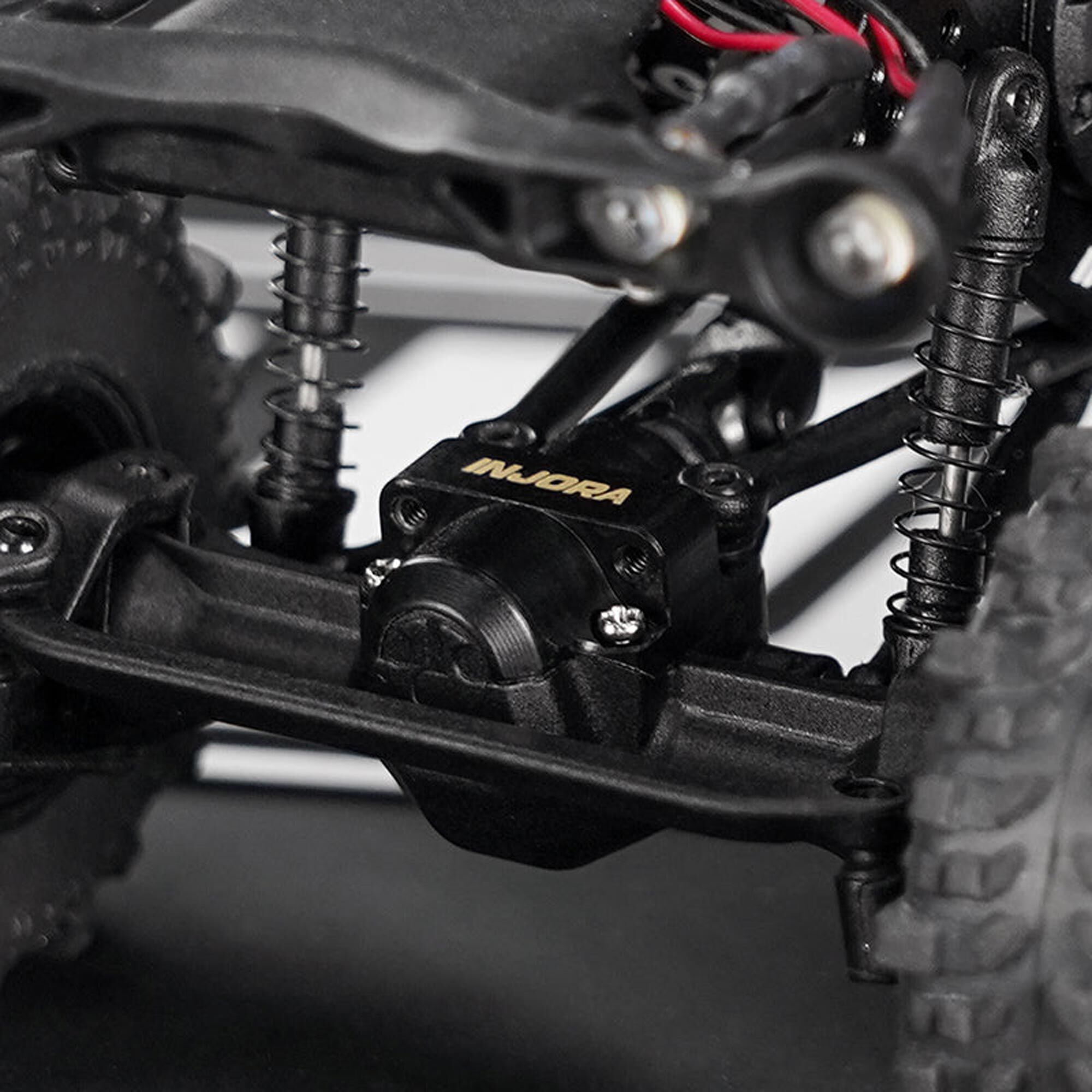 Injora Brass Differential Covers, Black, 1:30 Axial SCX30 (2)-INJSCX30-26BB