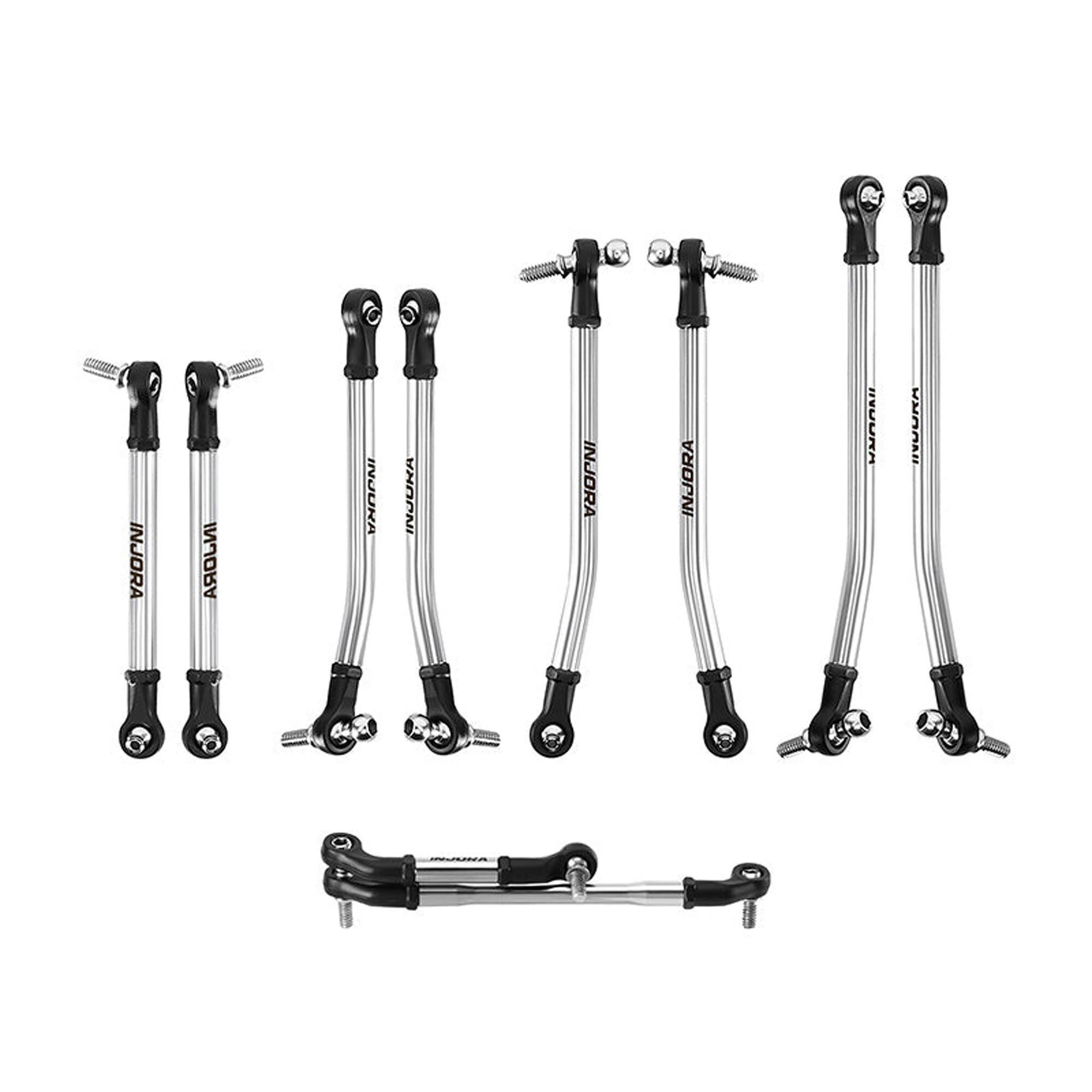 Injora Stainless Steel Chassis & Steering Link Set, 1:30 Axial SCX30-INJSCX30-28-29