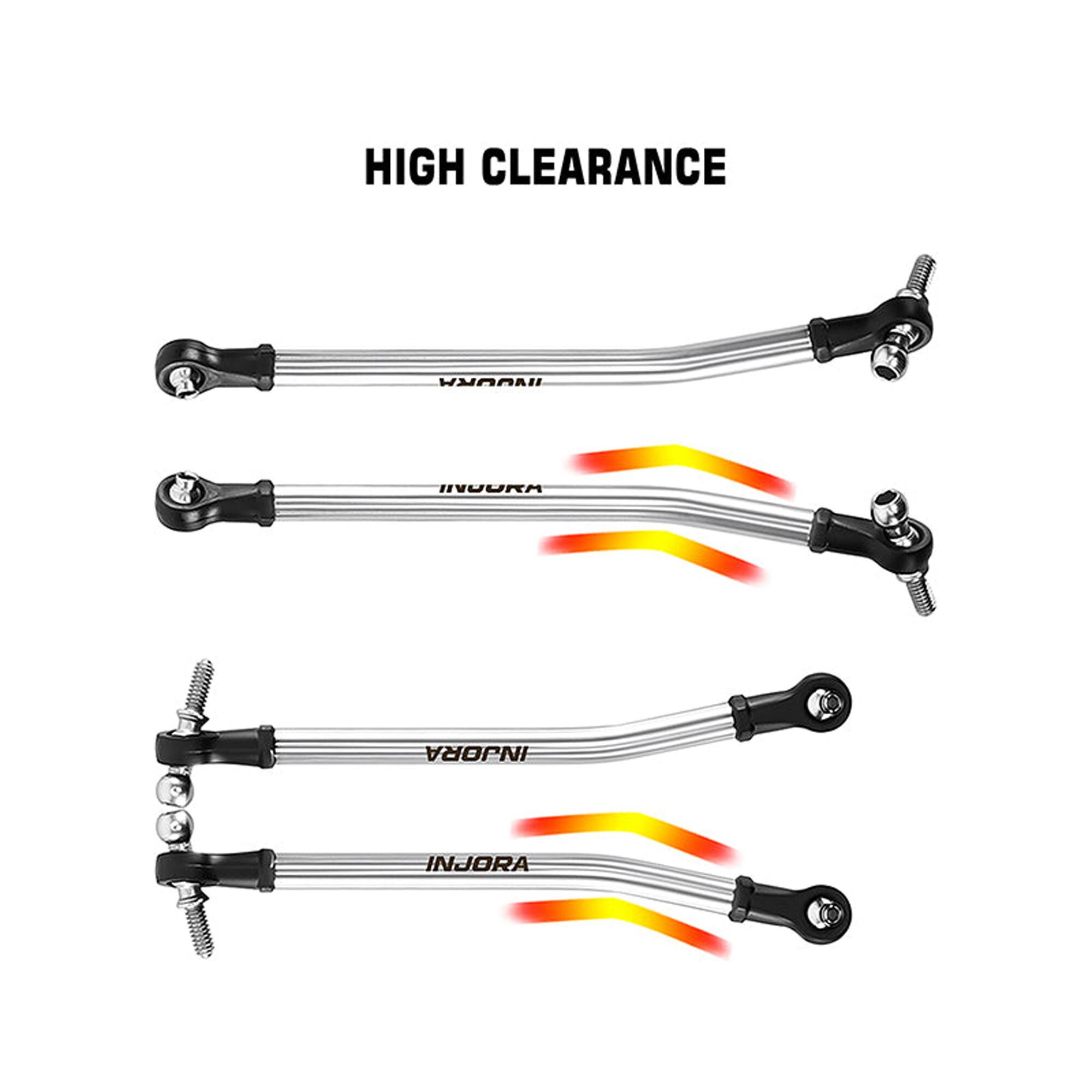 Injora Stainless Steel Chassis & Steering Link Set, 1:30 Axial SCX30-INJSCX30-28-29