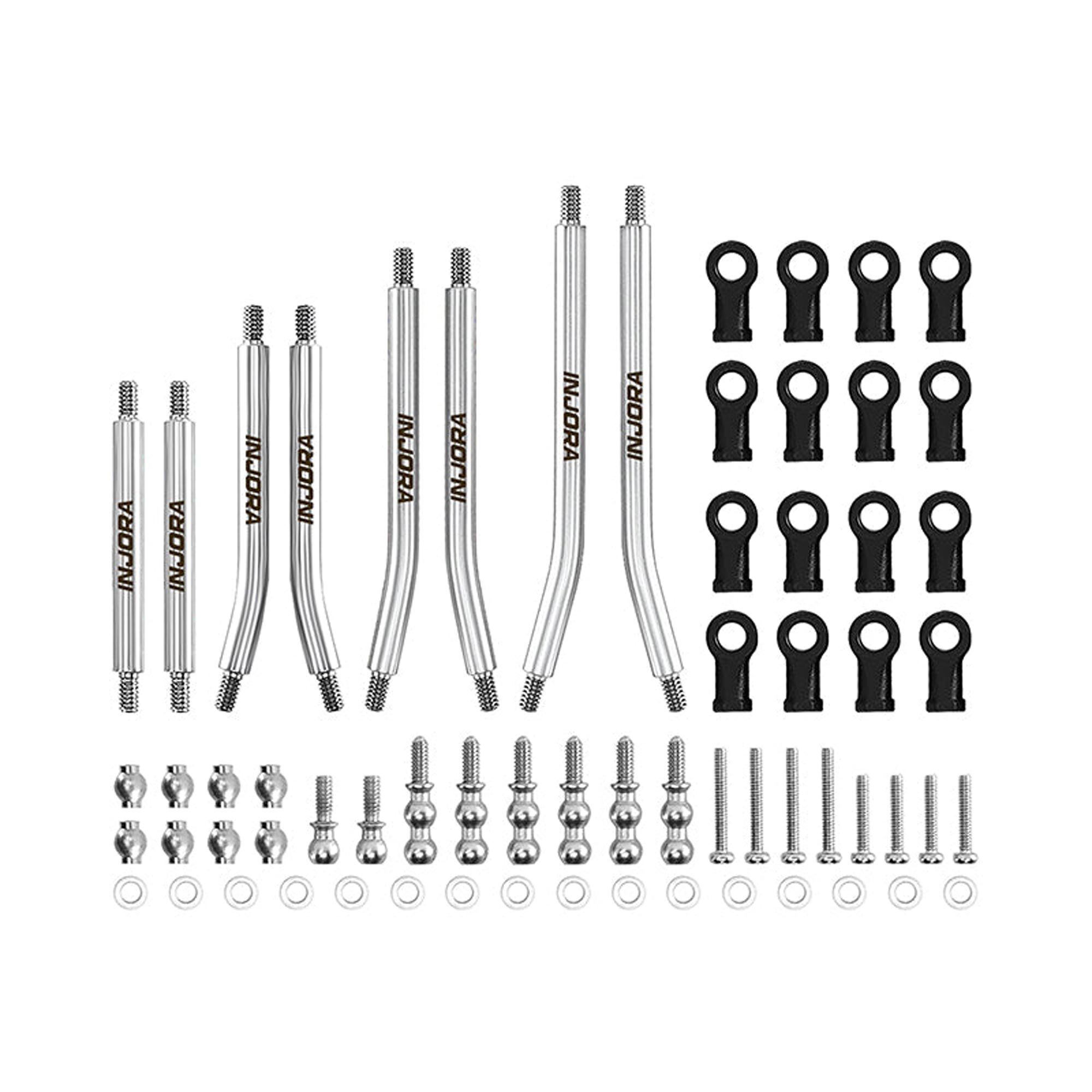 Injora Stainless Steel Chassis & Steering Link Set, 1:30 Axial SCX30-INJSCX30-28-29