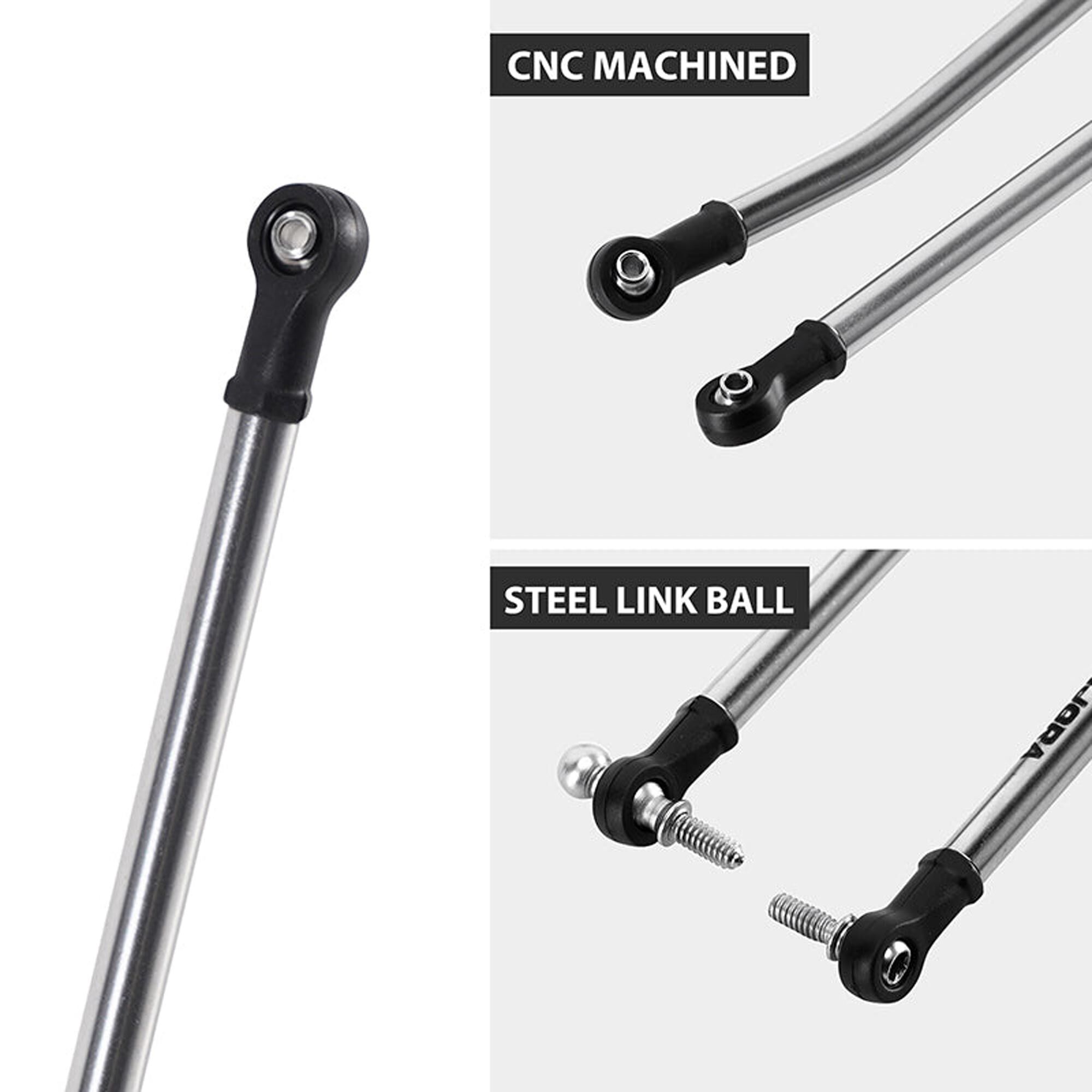 Injora Stainless Steel Chassis & Steering Link Set, 1:30 Axial SCX30-INJSCX30-28-29