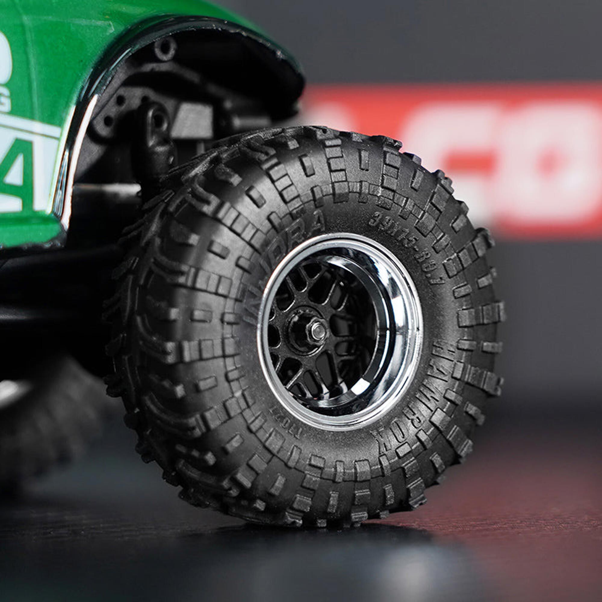 Injora 1:30 Brass 0.7" D19 ModuWheel Rock Crawler Wheels, Black, 1:30 Axial SCX30 (4)-INJW7012BK-19
