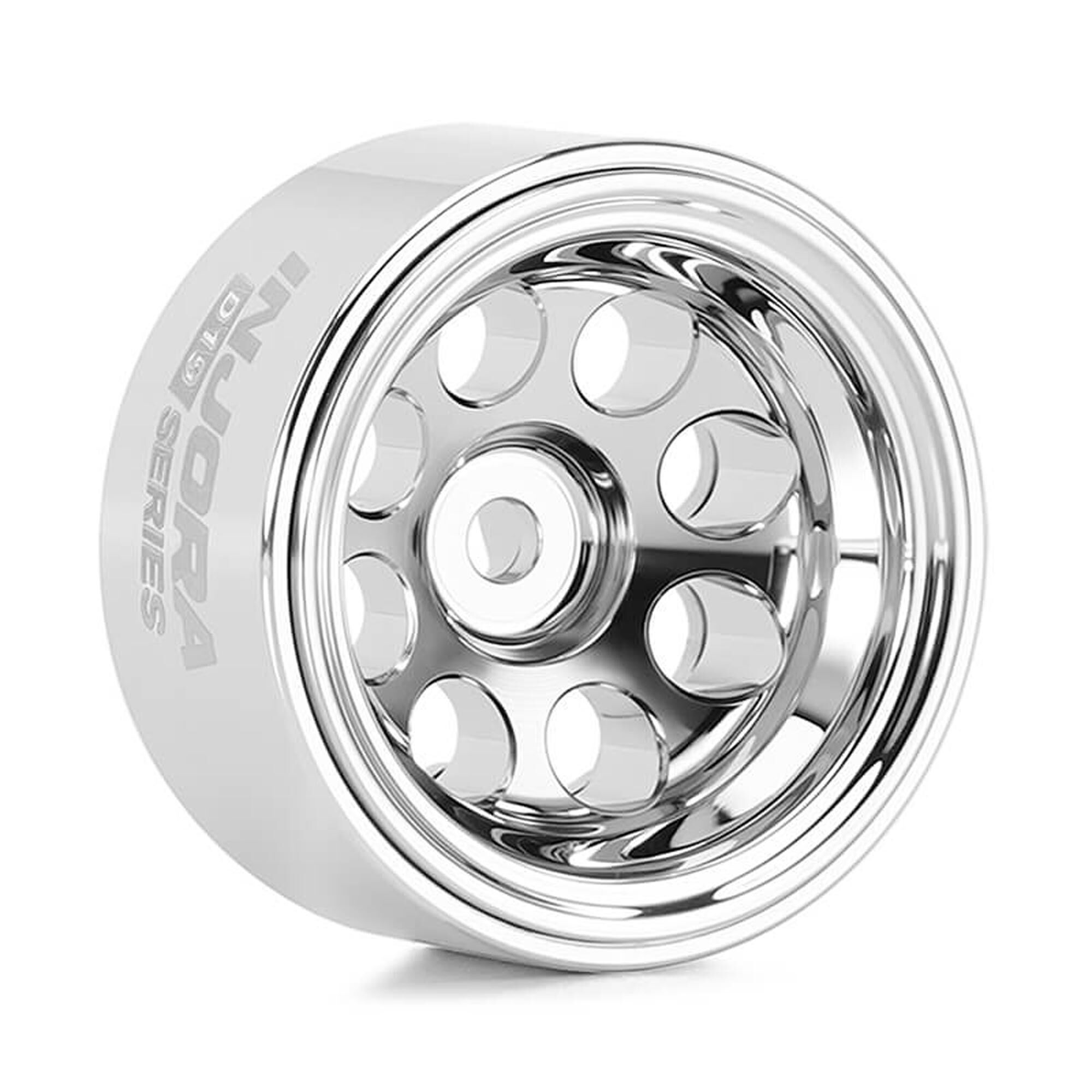 Injora 1:30 Aluminum 0.7" D19 Front/Rear Rock Crawler Wheels, 1/30 Axial SCX30 (4)-INJW7013SR-19
