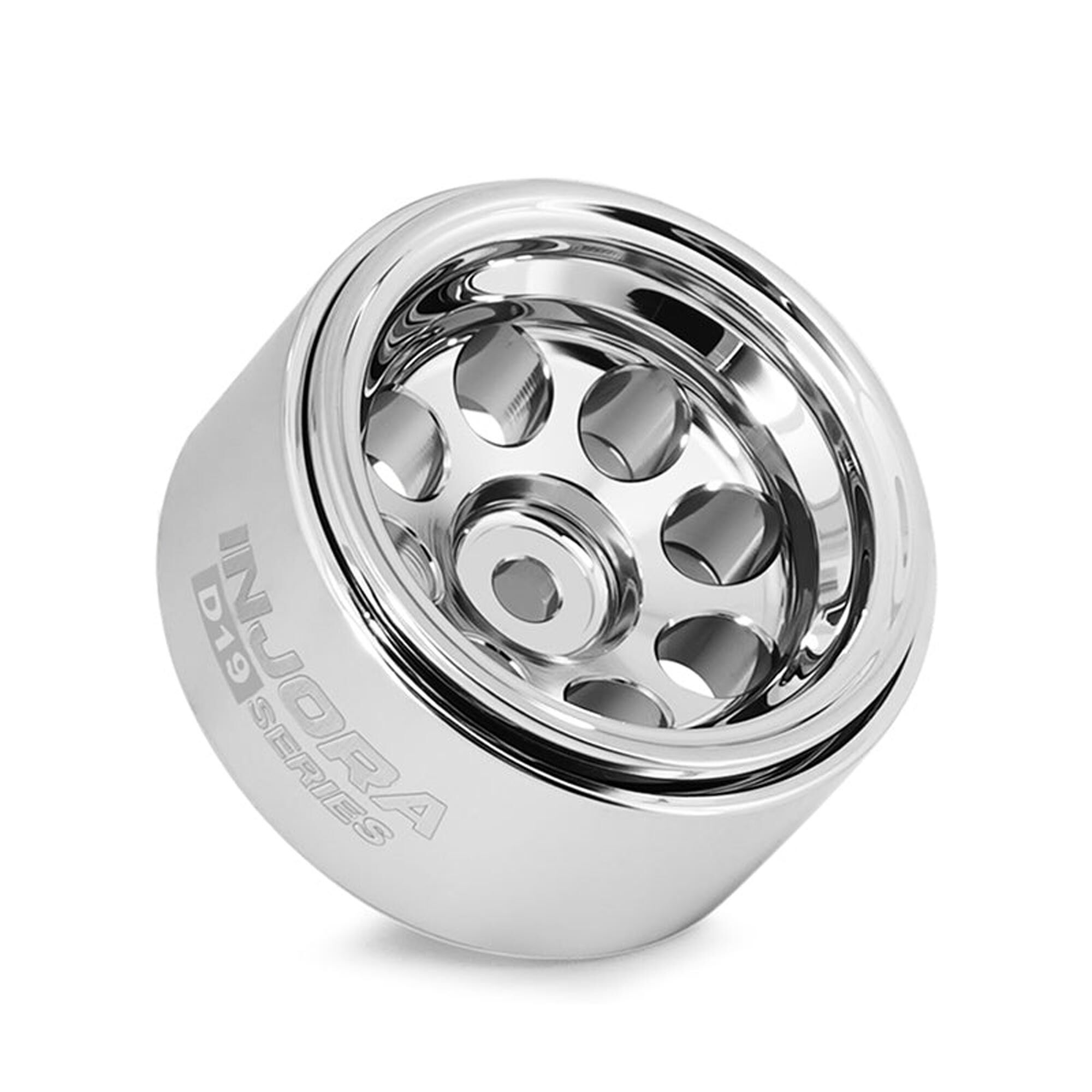 Injora 1:30 Aluminum 0.7" D19 Front/Rear Rock Crawler Wheels, 1/30 Axial SCX30 (4)-INJW7013SR-19