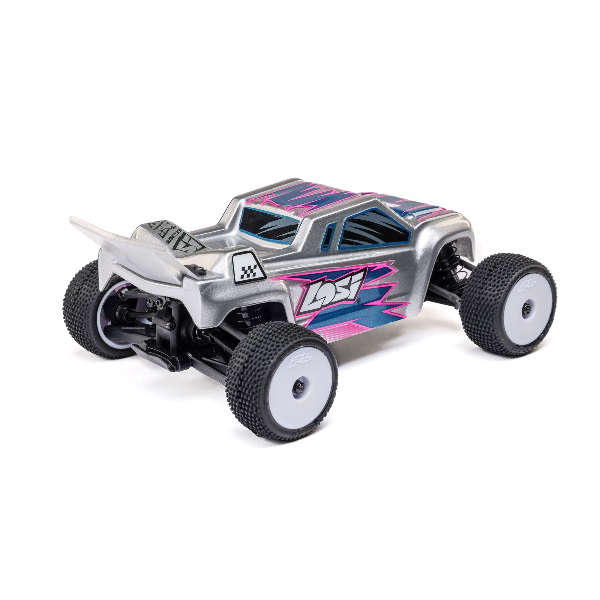 Losi 1/28 Micro-T 2S 2WD RTR Stadium Truck (Battery & Charger Included), White-LOS-1392T1/LOS-1392T2