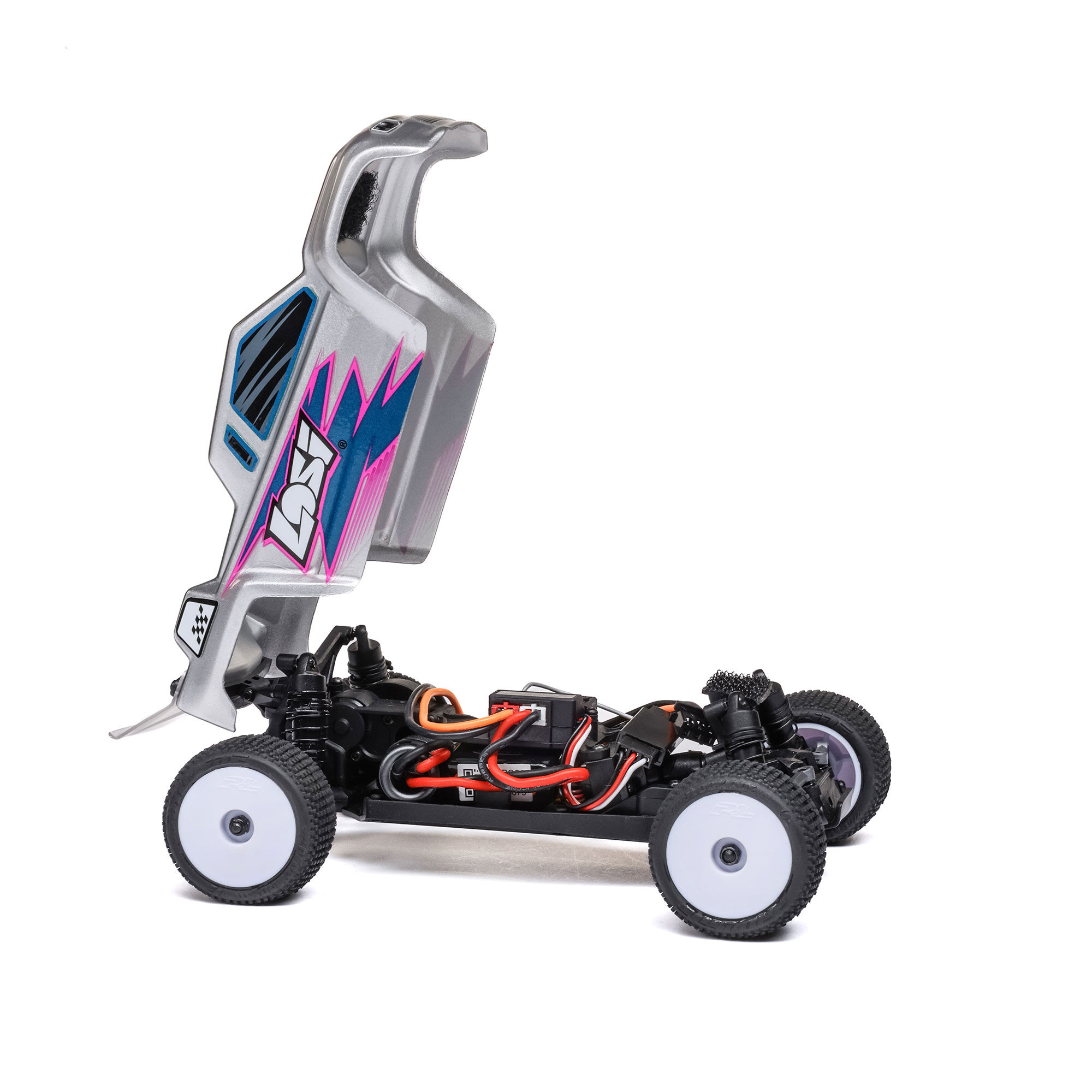 Losi 1/28 Micro-T 2S 2WD RTR Stadium Truck (Battery & Charger Included), White-LOS-1392T1/LOS-1392T2