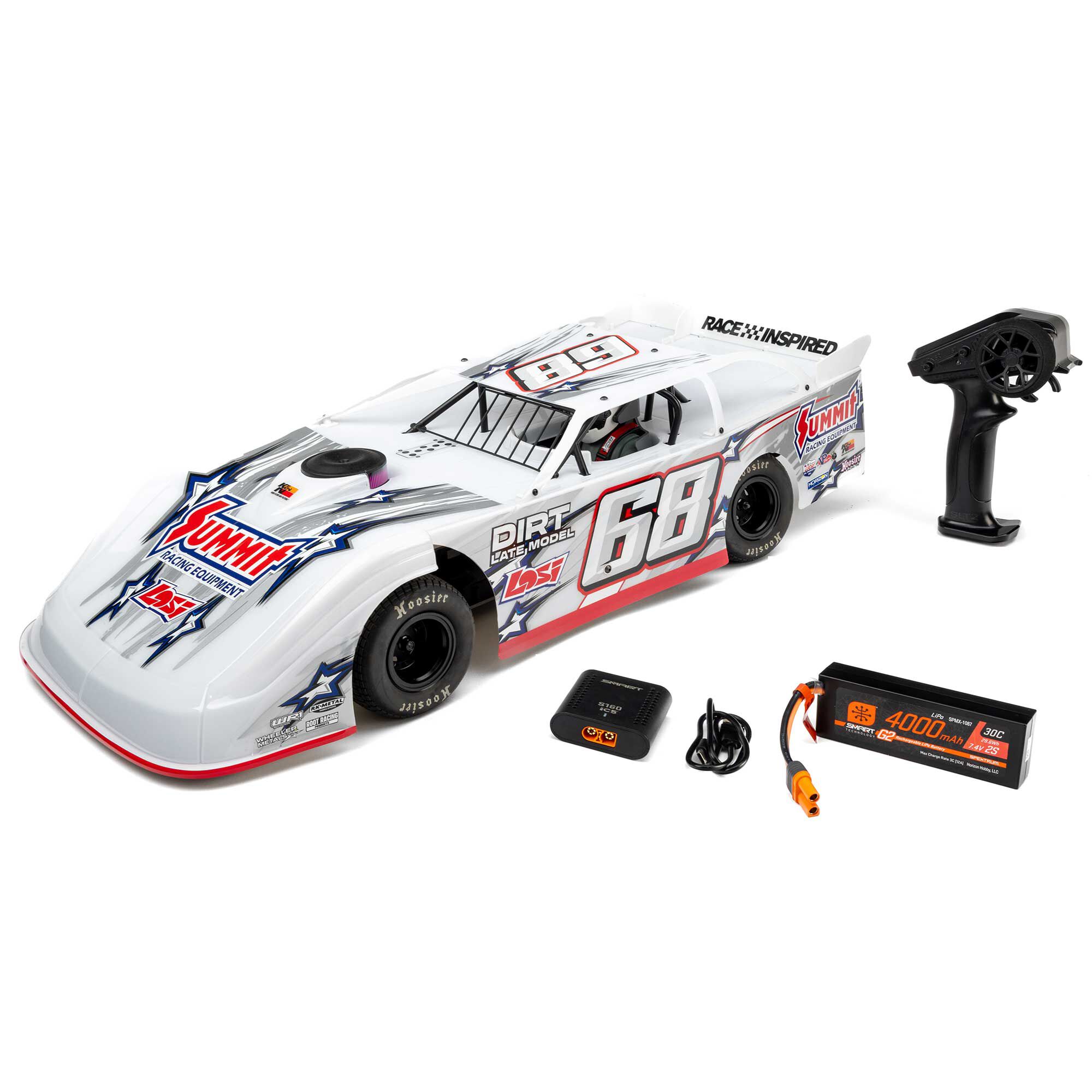 Losi 22S Dirt Late Model, 1/10 2WD RTR Dirt Oval, RTR, Summit Racing (Battery and Charger Included)-LOS-2168T1