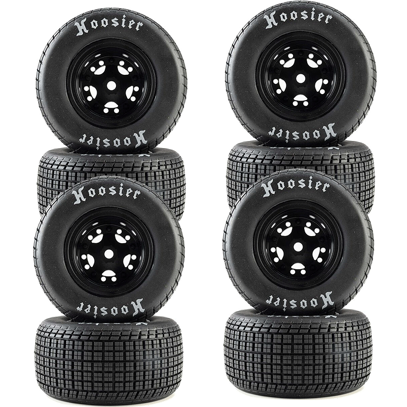 Losi Hoosier Tires, Soft, Mounted, Black, Left/Right (2): 22S DLM-LOS-4247