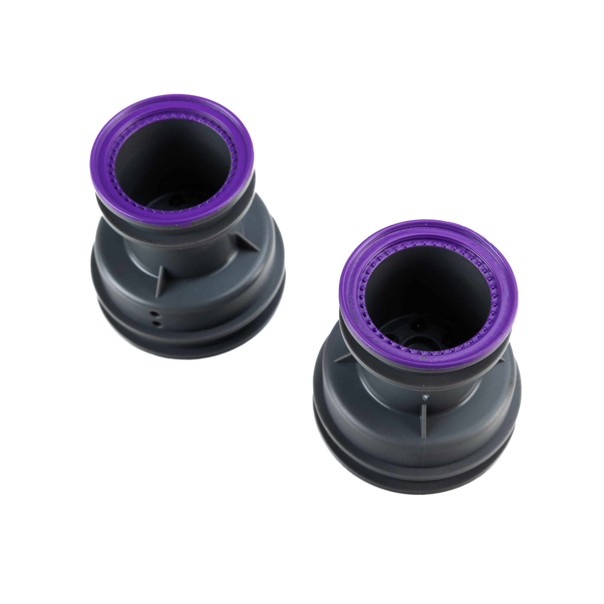 Losi MT Wheel, Purple Beadlock, Light Grey (2): Mini LMT-LOS-4459