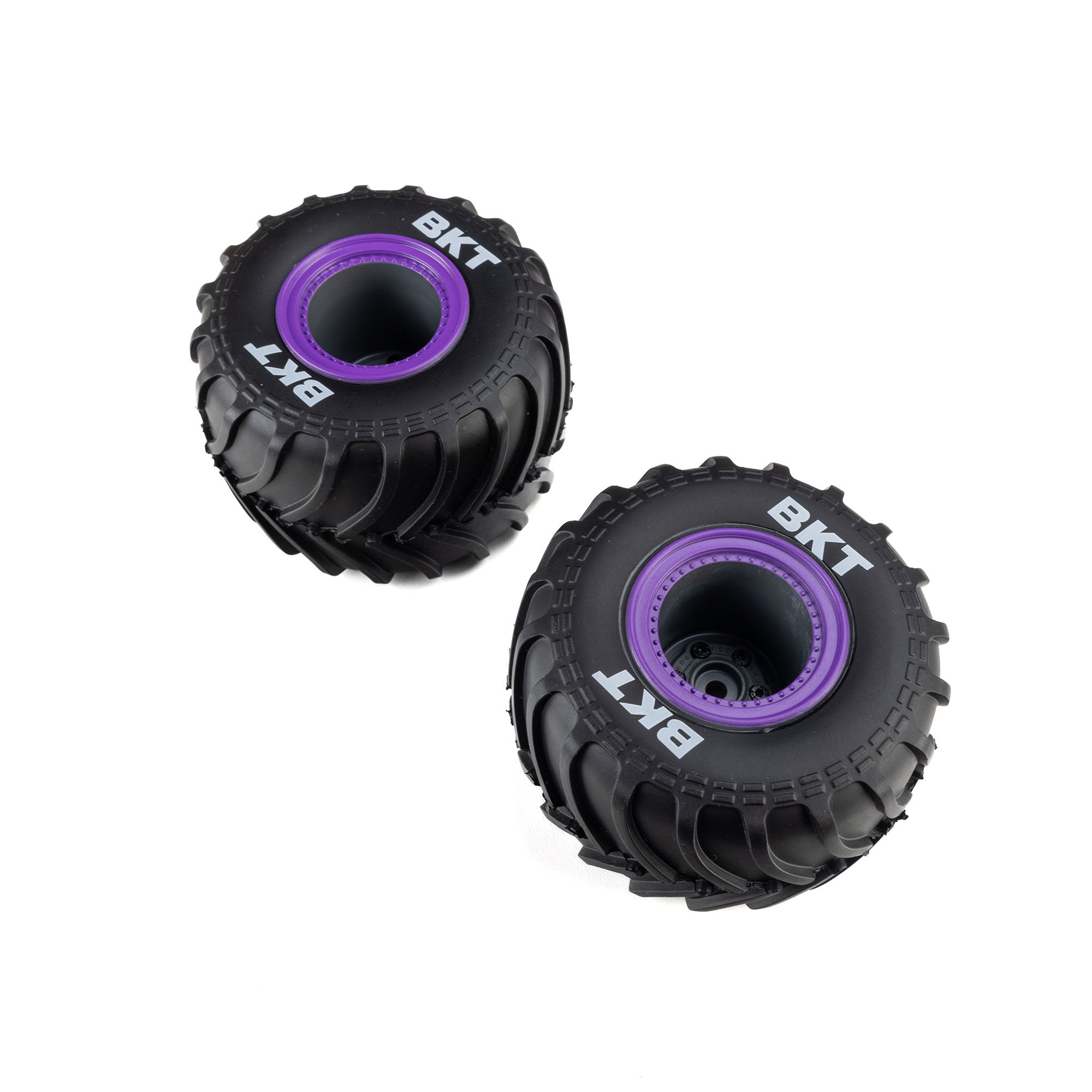 Losi MT Tires, Purple Beadlock, Pre-Mounted (2): Mini LMT-LOS-4460