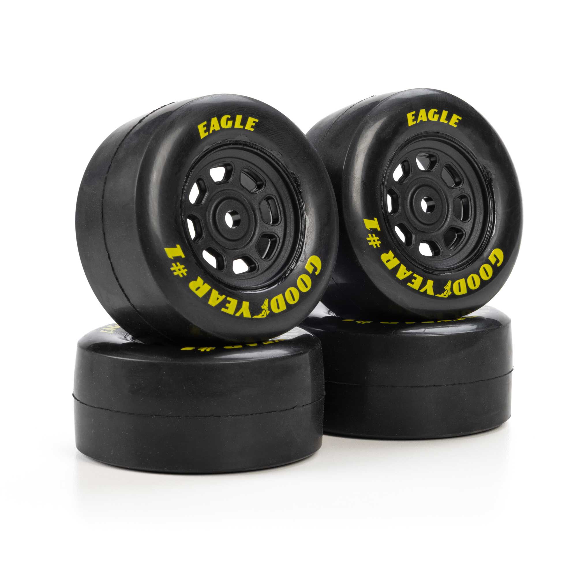 Losi Goodyear Eagle Gen 4, Mounted Tires, Stock (4): NASCAR GROM-LOS-4566