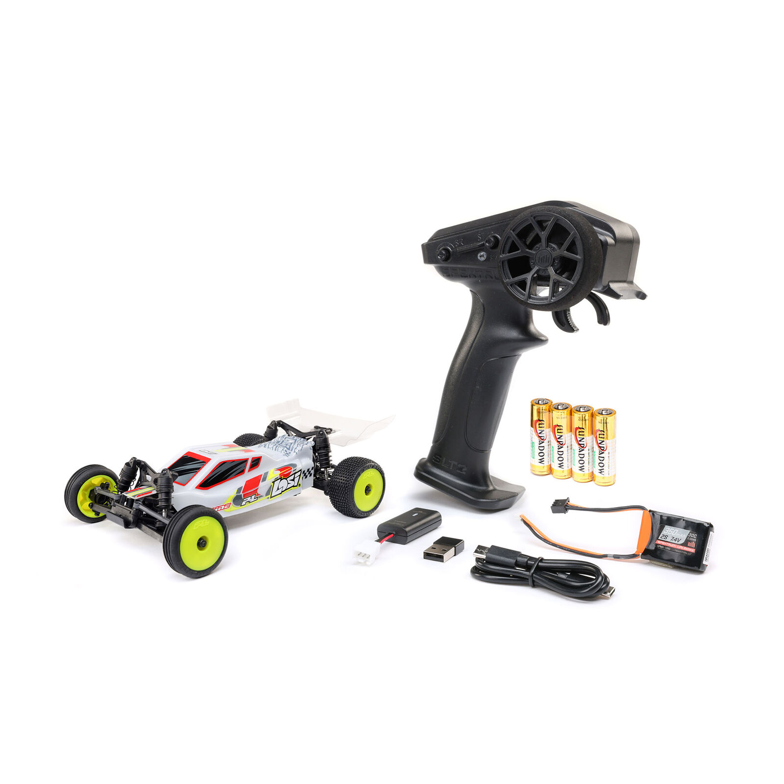 Losi 1:24 Micro-B 2S 2WD RTR Buggy (Silver) w/ 2.4GHz Radio, Battery & Charger-LOS00007T2