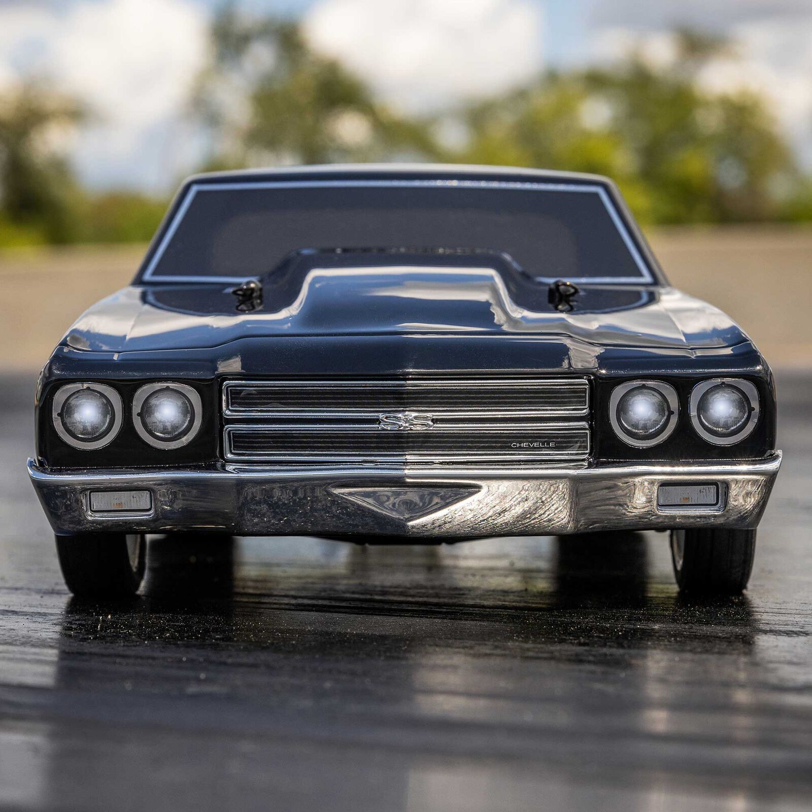 Losi 1/16 Mini 1970 Chevy Chevelle 2S 2WD RTR Brushless No Prep Drag Car (Battery & Charger Included), Blue（Ships within 5-7 days）