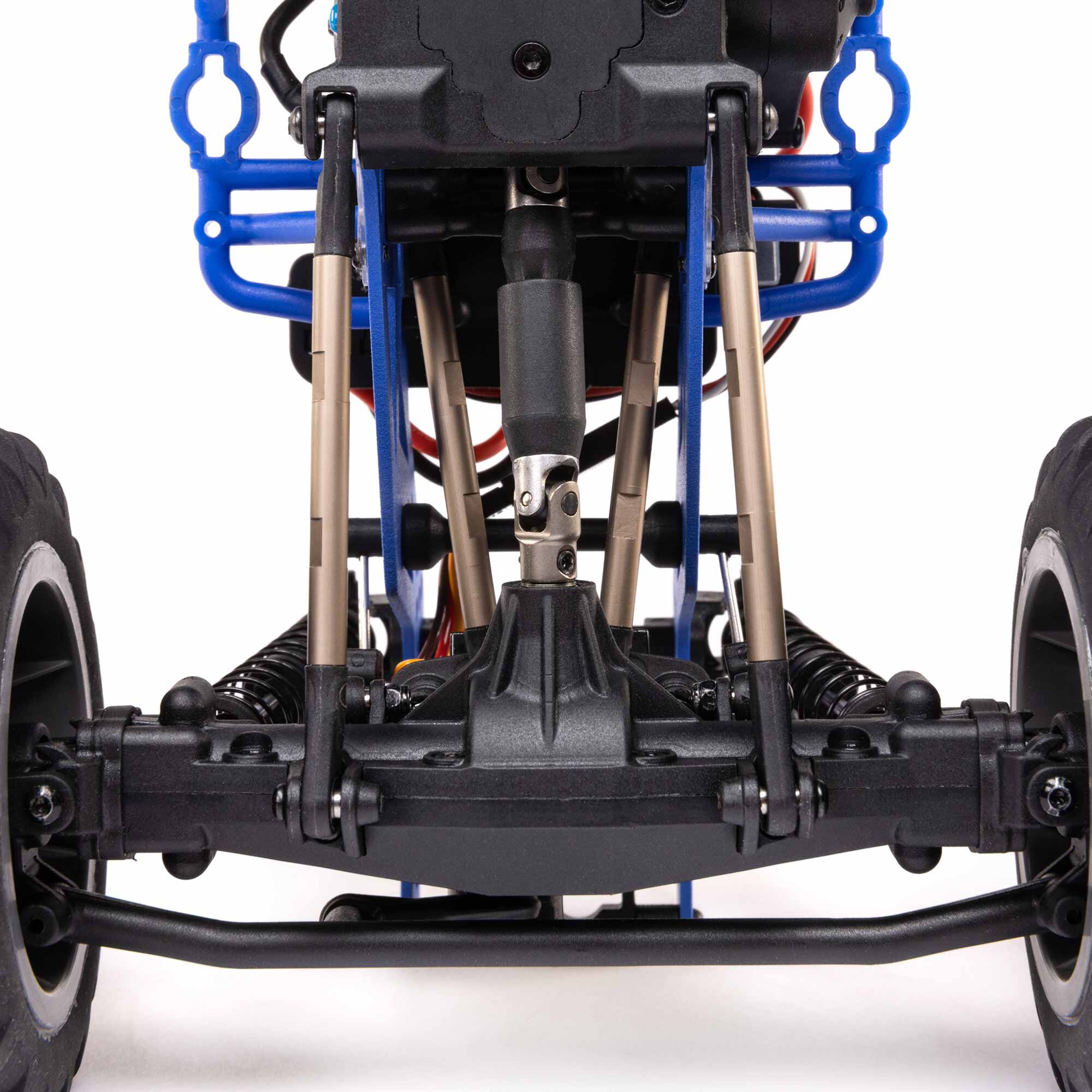 Losi 1:18 Mini LMT Grave Digger 2S 4X4 RTR Brushed Monster Truck w/Battery & Charger, Green&Blue