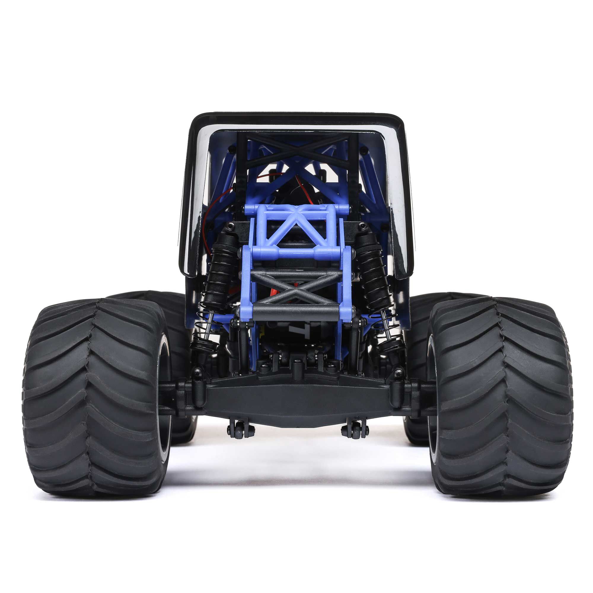 Losi 1:18 Mini LMT Grave Digger 2S 4X4 RTR Brushed Monster Truck w/Battery & Charger, Green&Blue