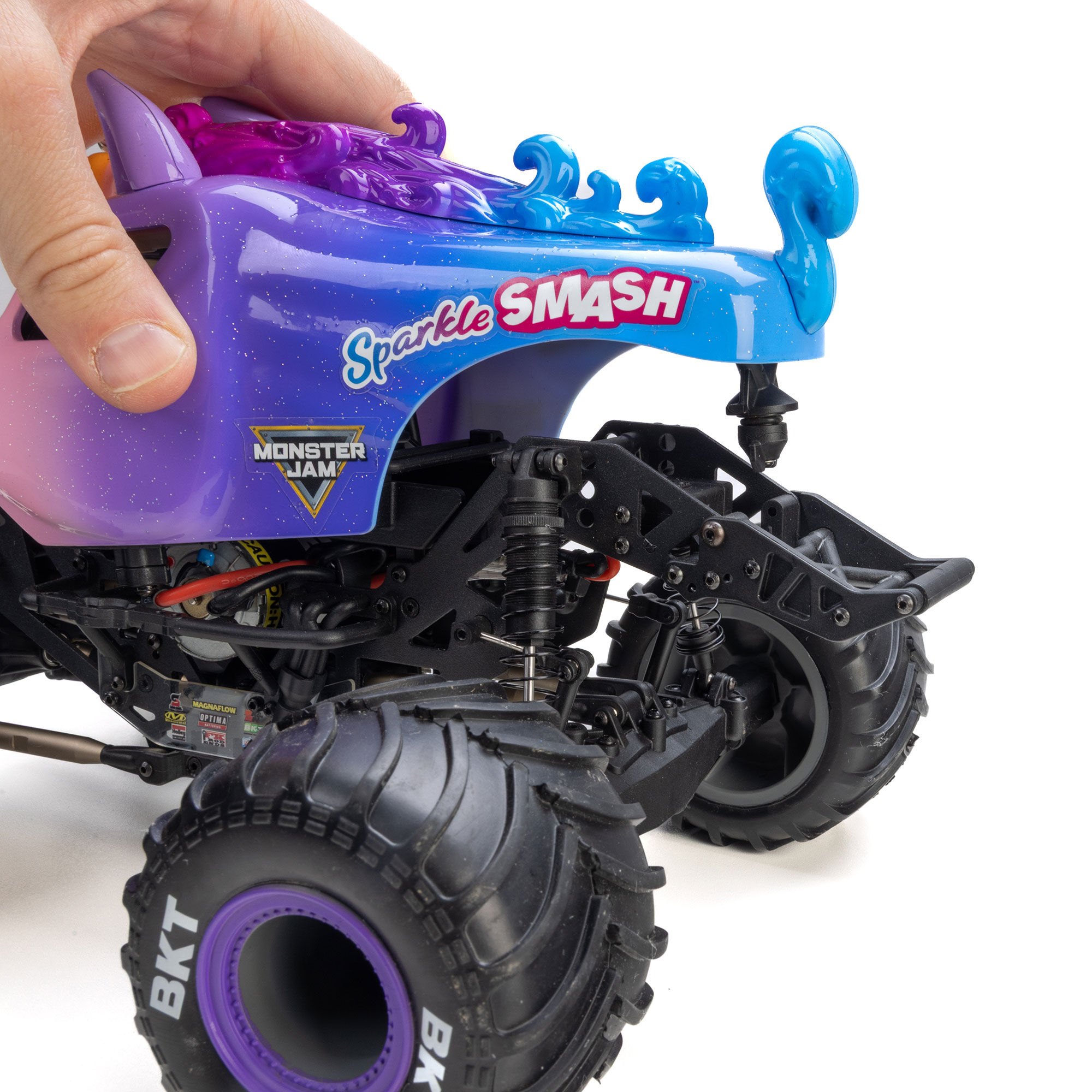 Losi 1:18 Mini LMT Sparkle Smash 2S 4X4 RTR Brushed Monster Truck-LOS01026T5