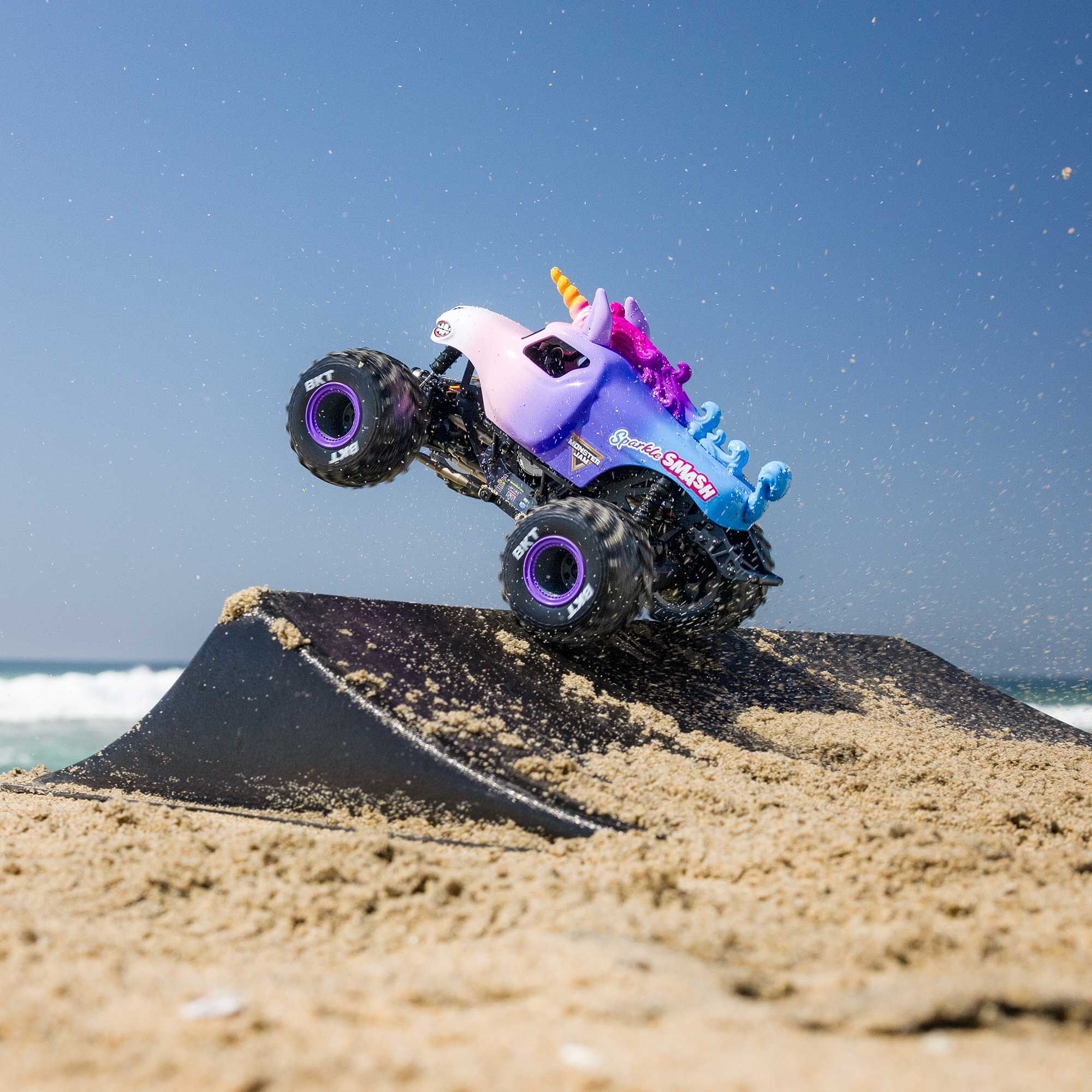 Losi 1:18 Mini LMT Sparkle Smash 2S 4X4 RTR Brushed Monster Truck-LOS01026T5