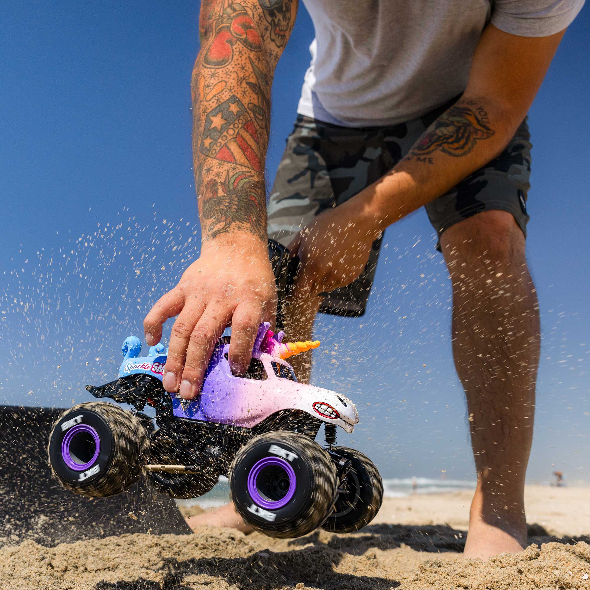 Losi 1:18 Mini LMT Sparkle Smash 2S 4X4 RTR Brushed Monster Truck-LOS01026T5