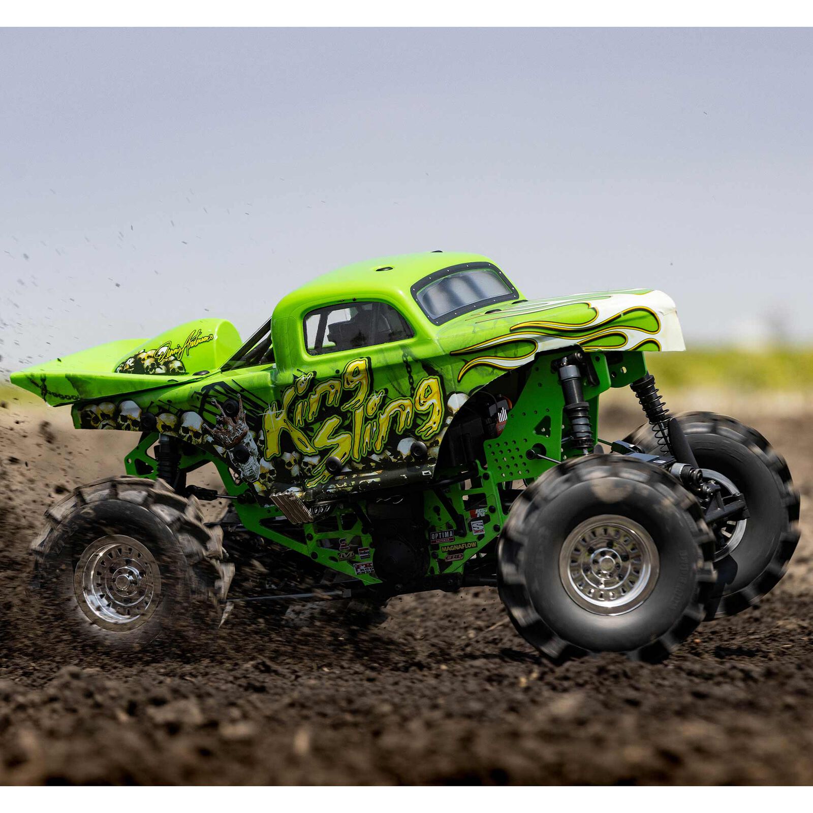 Losi 1/8 LMT Mega Truck King Sling 4S 4X4 RTR Brushless Mega Truck, Green-LOS04024T1