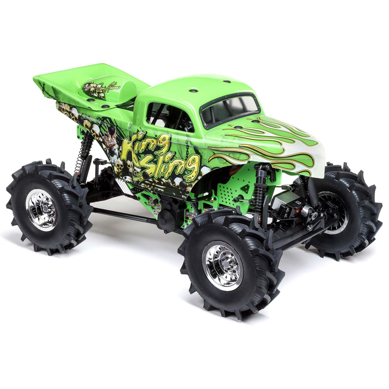 Losi 1/8 LMT Mega Truck King Sling 4S 4X4 RTR Brushless Mega Truck, Green-LOS04024T1