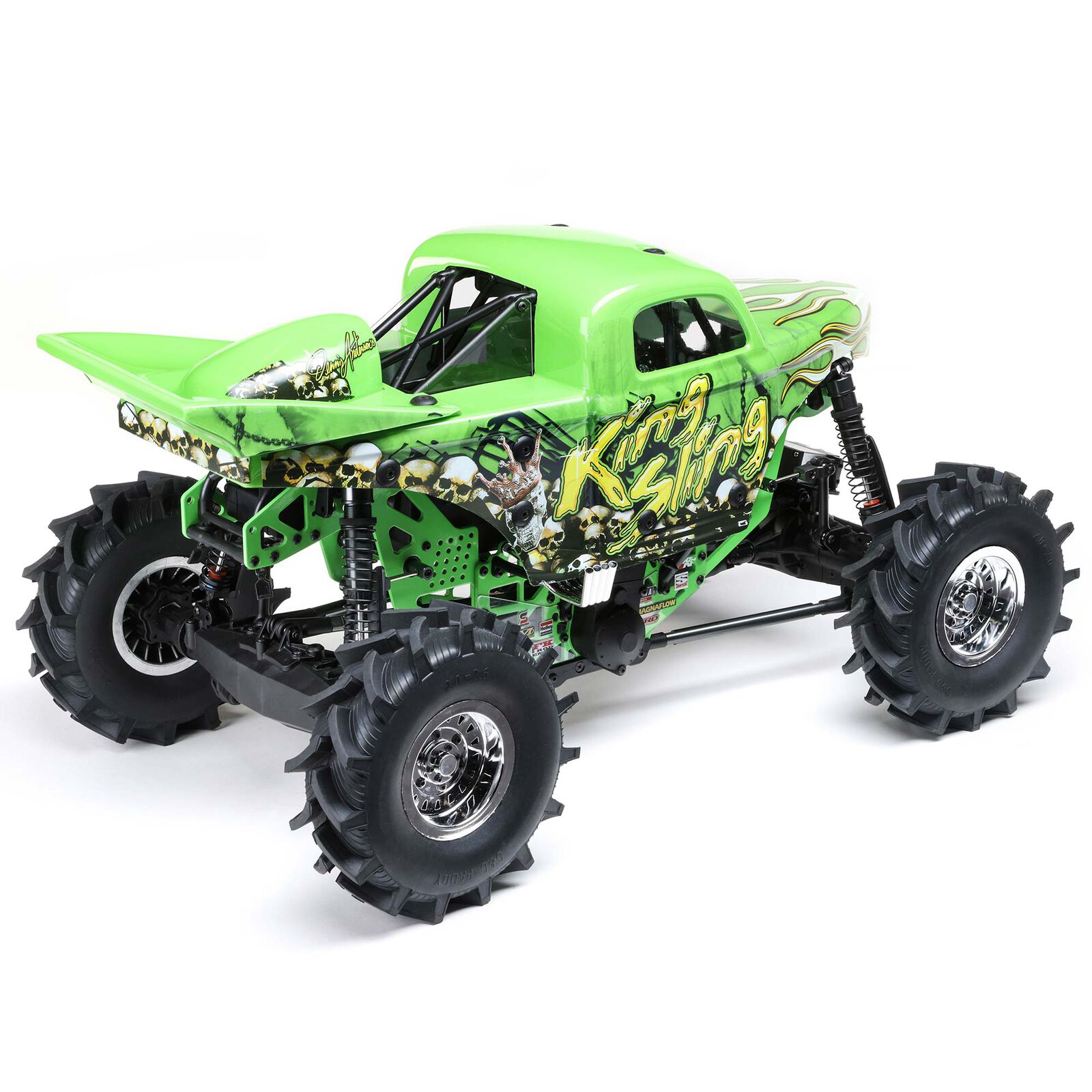 Losi 1/8 LMT Mega Truck King Sling 4S 4X4 RTR Brushless Mega Truck, Green-LOS04024T1